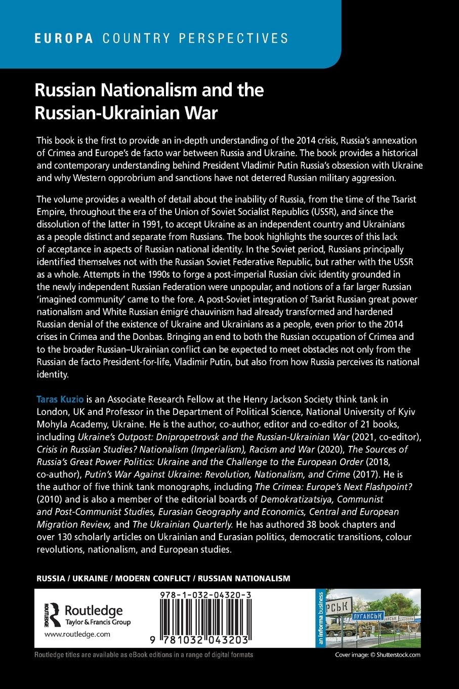 Rückseitencover Russian Nationalism and the Russian-Ukrainian War