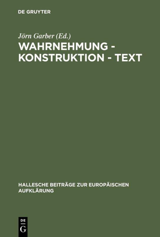 Vorderes Coverbild Wahrnehmung - Konstruktion - Text