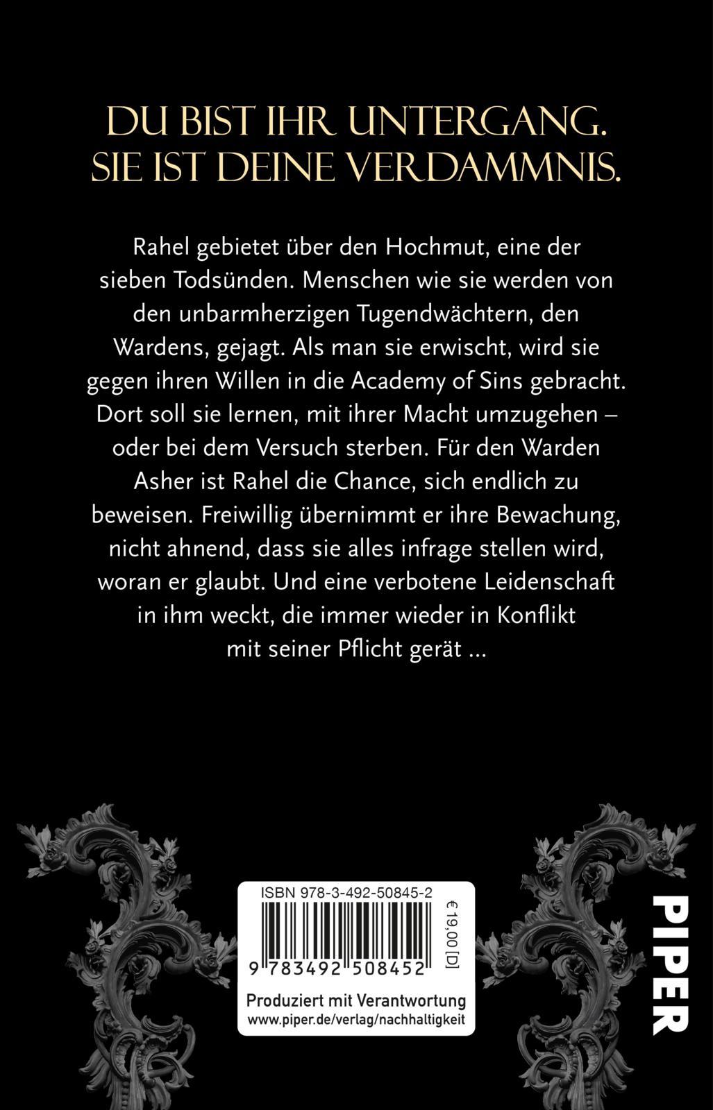 Rückseitencover Vanity Falling: Academy of Sins