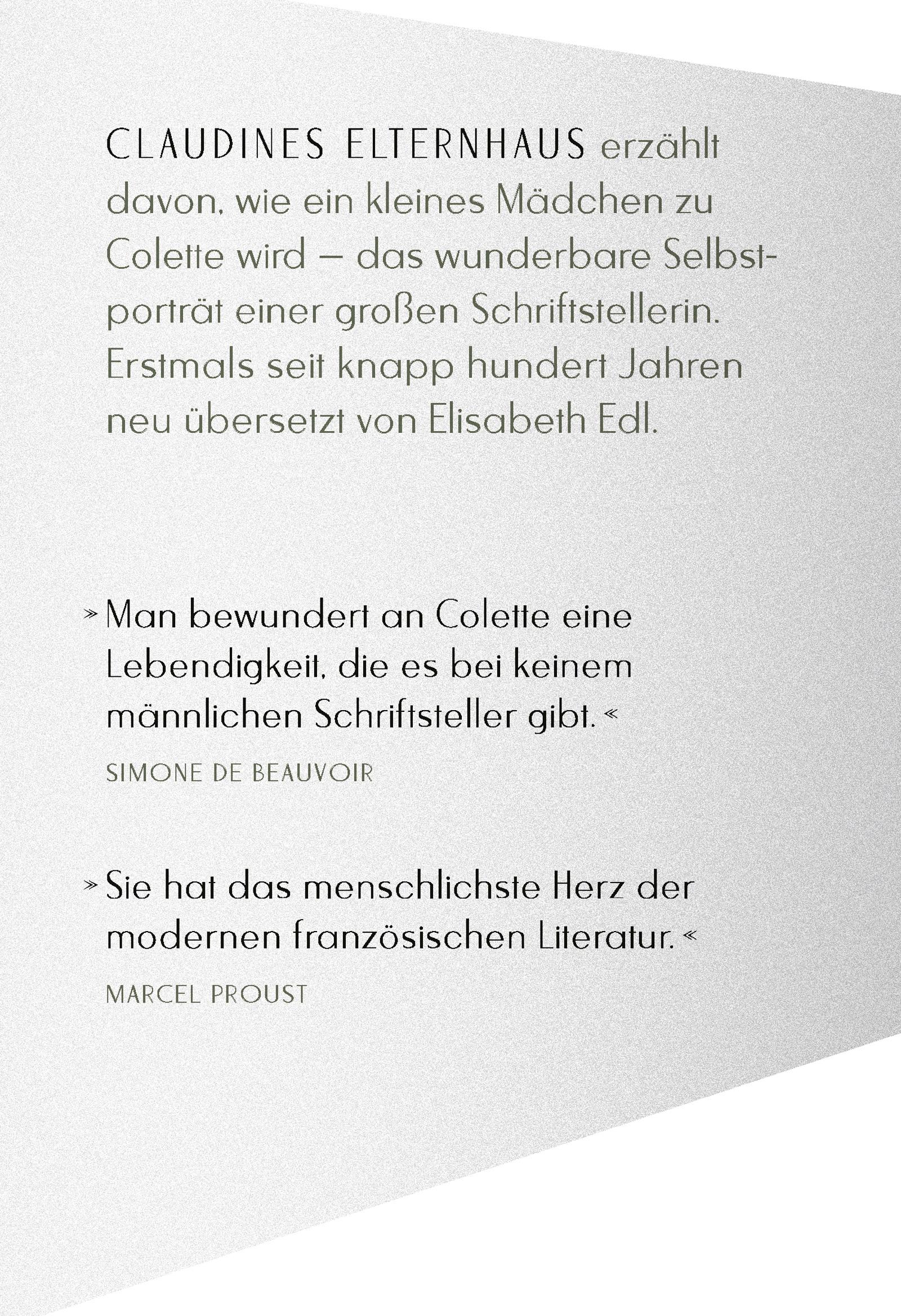 Beispielinhalt (Bild) Claudines Elternhaus