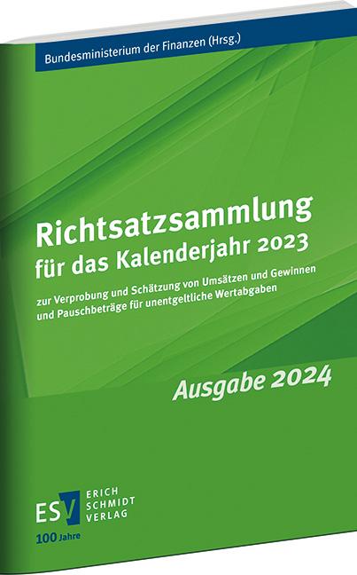 Vorderes Coverbild Richtsatzsammlung für das Kalenderjahr 2023