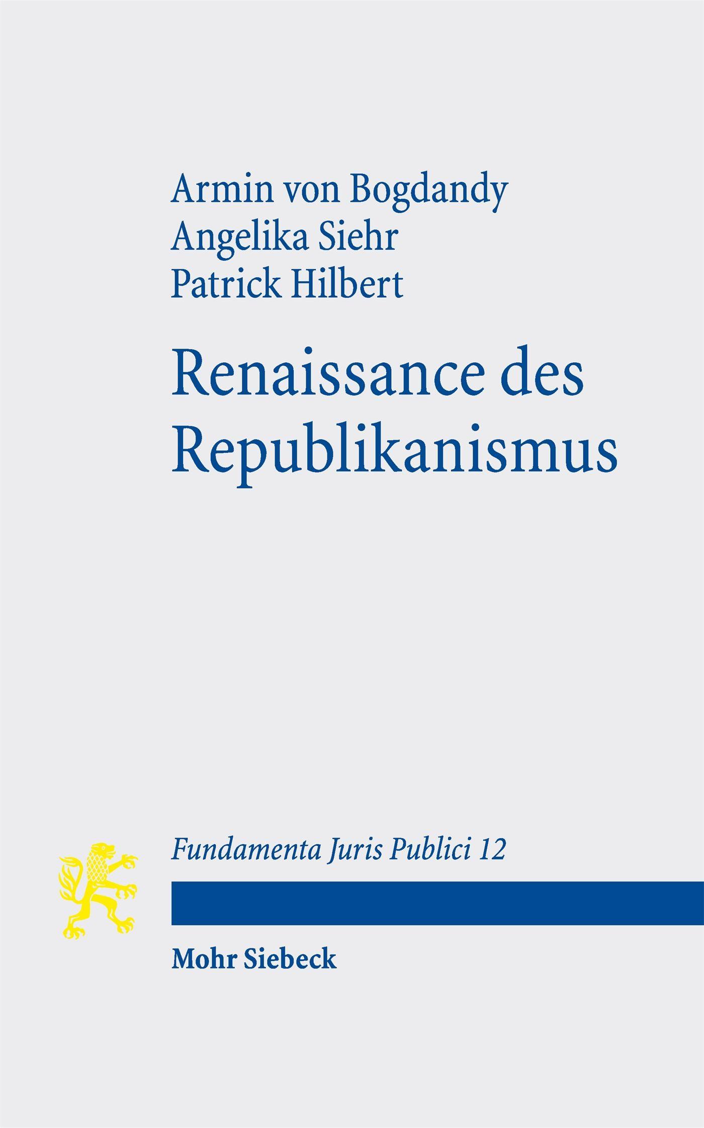 Vorderes Coverbild Renaissance des Republikanismus