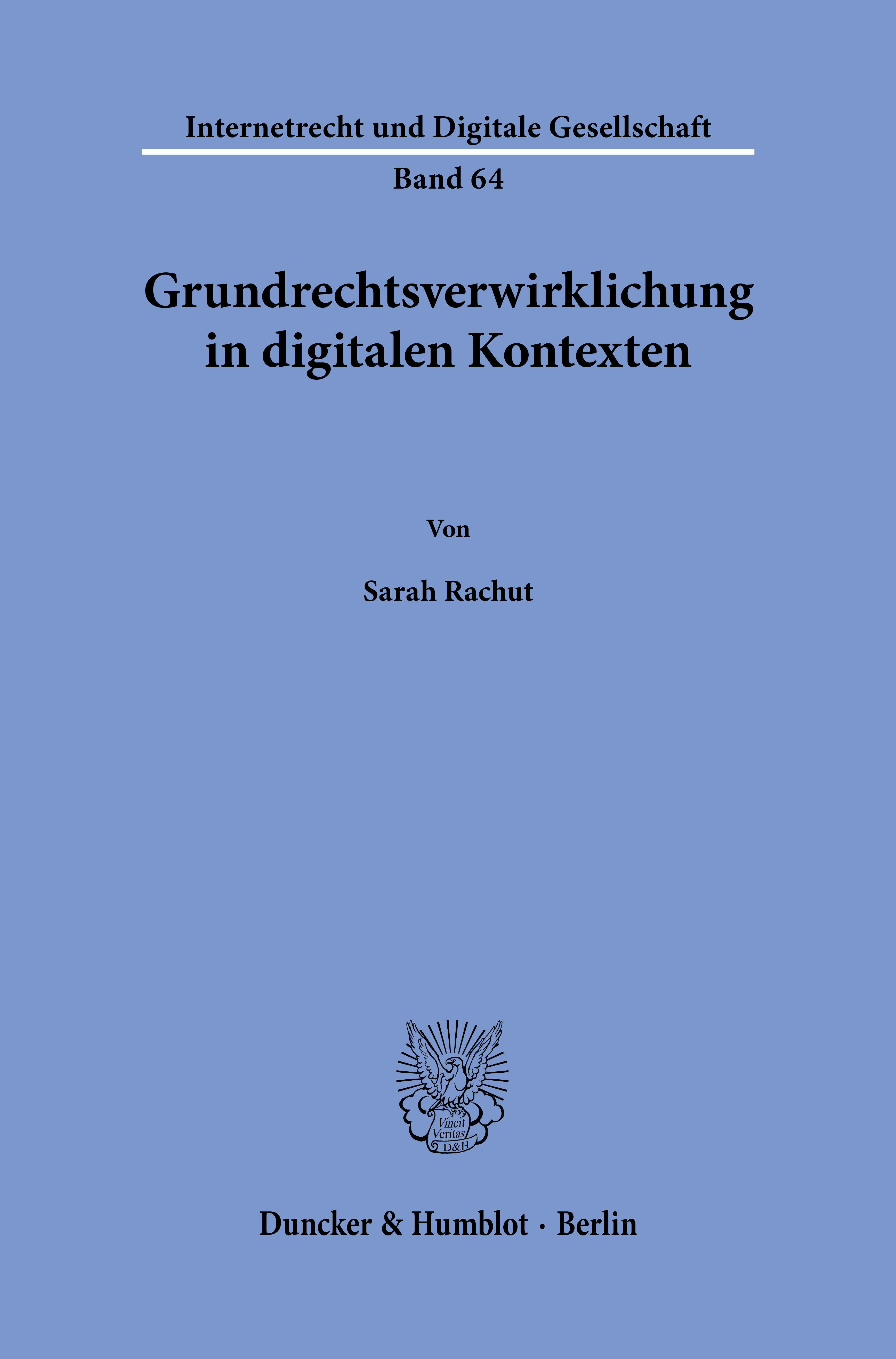 Vorderes Coverbild Grundrechtsverwirklichung in digitalen Kontexten