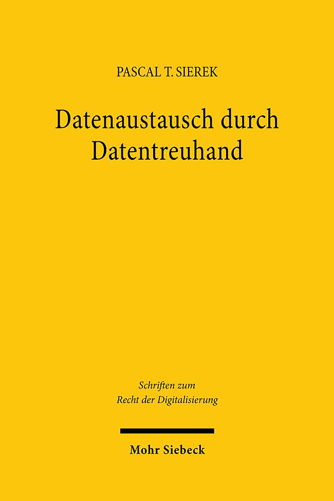 Vorderes Coverbild Datenaustausch durch Datentreuhand