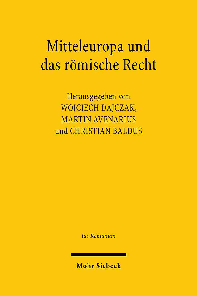 Vorderes Coverbild Mitteleuropa und das römische Recht