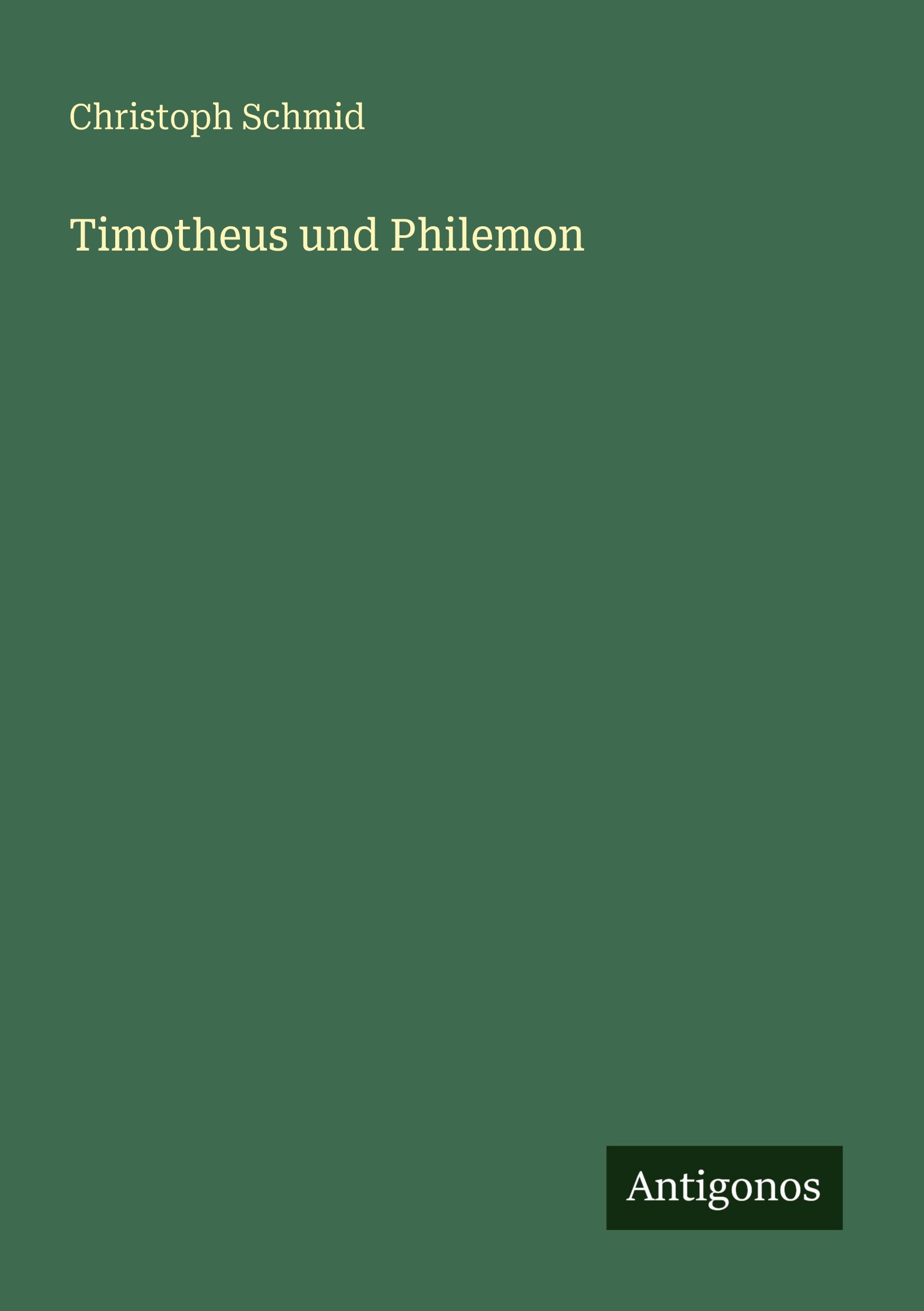Vorderes Coverbild Timotheus und Philemon