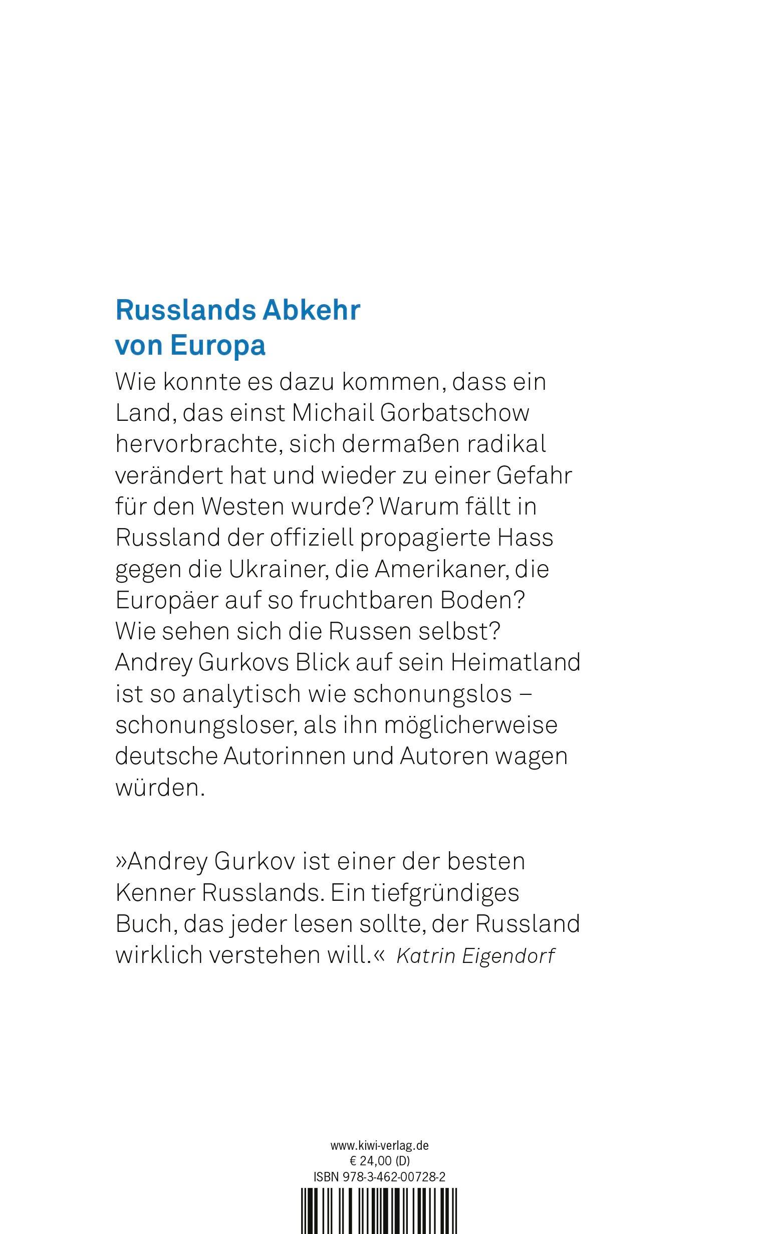 Rückseitencover Für Russland ist Europa der Feind