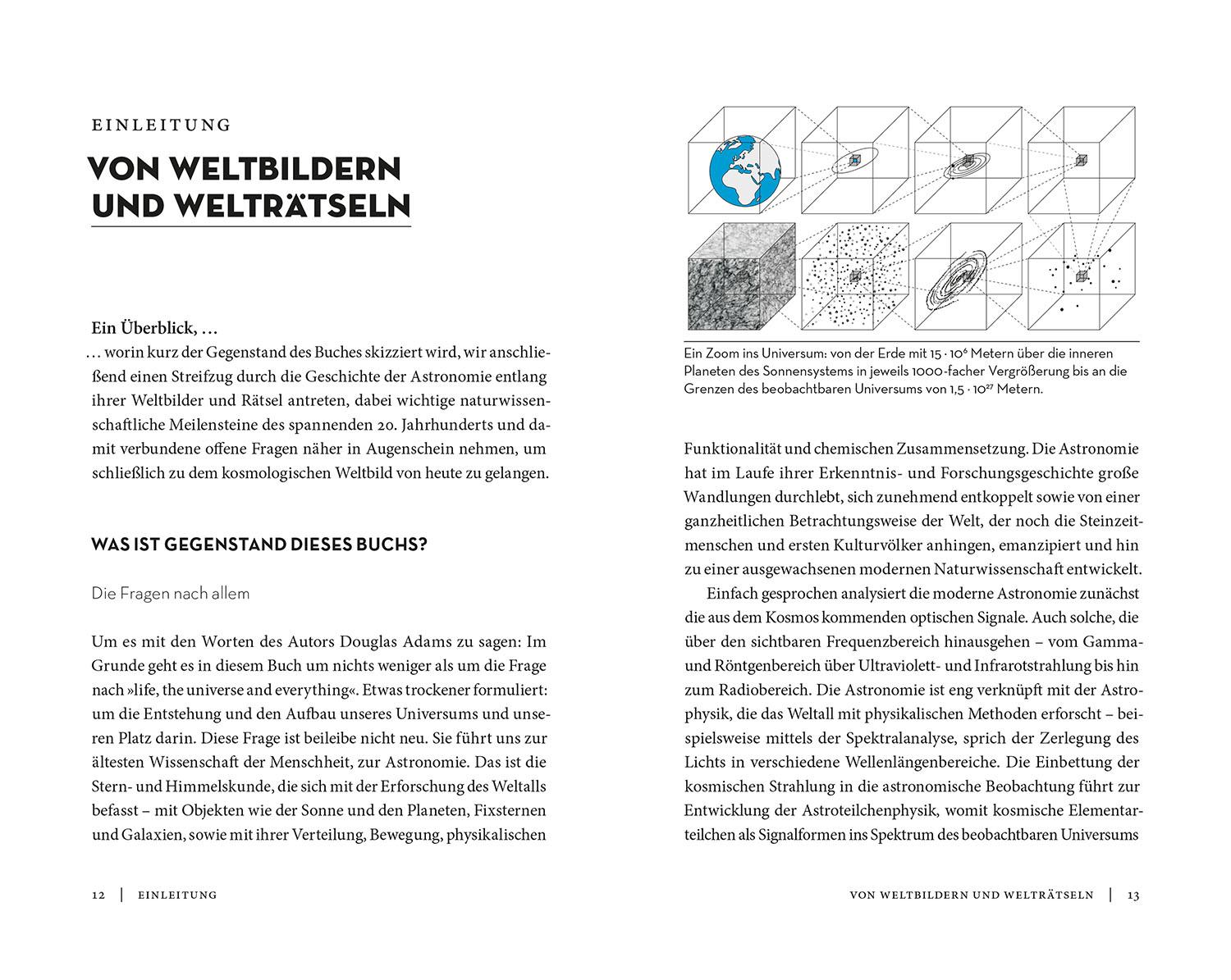 Beispielinhalt (Bild) Die 42 größten Rätsel der Astronomie
