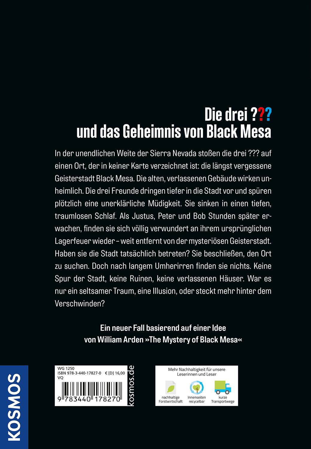 Rückseitencover Die drei ??? und das Geheimnis von Black Mesa