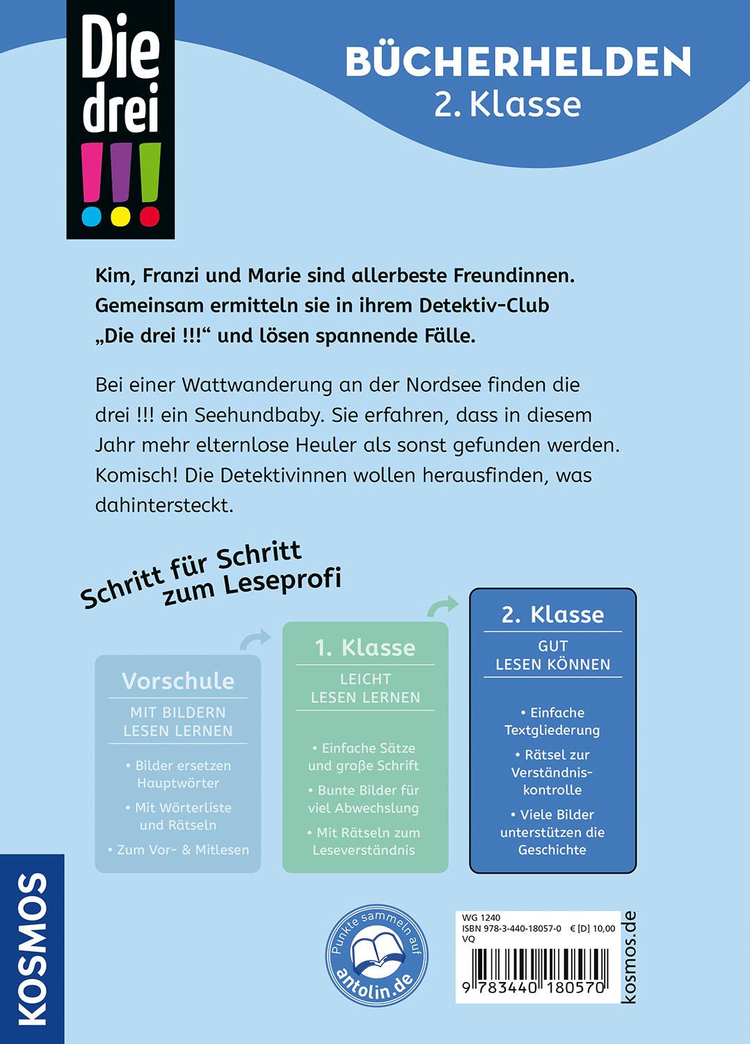 Beispielinhalt (Bild) Die drei !!!, Bücherhelden 2. Klasse, Seehund ahoi!