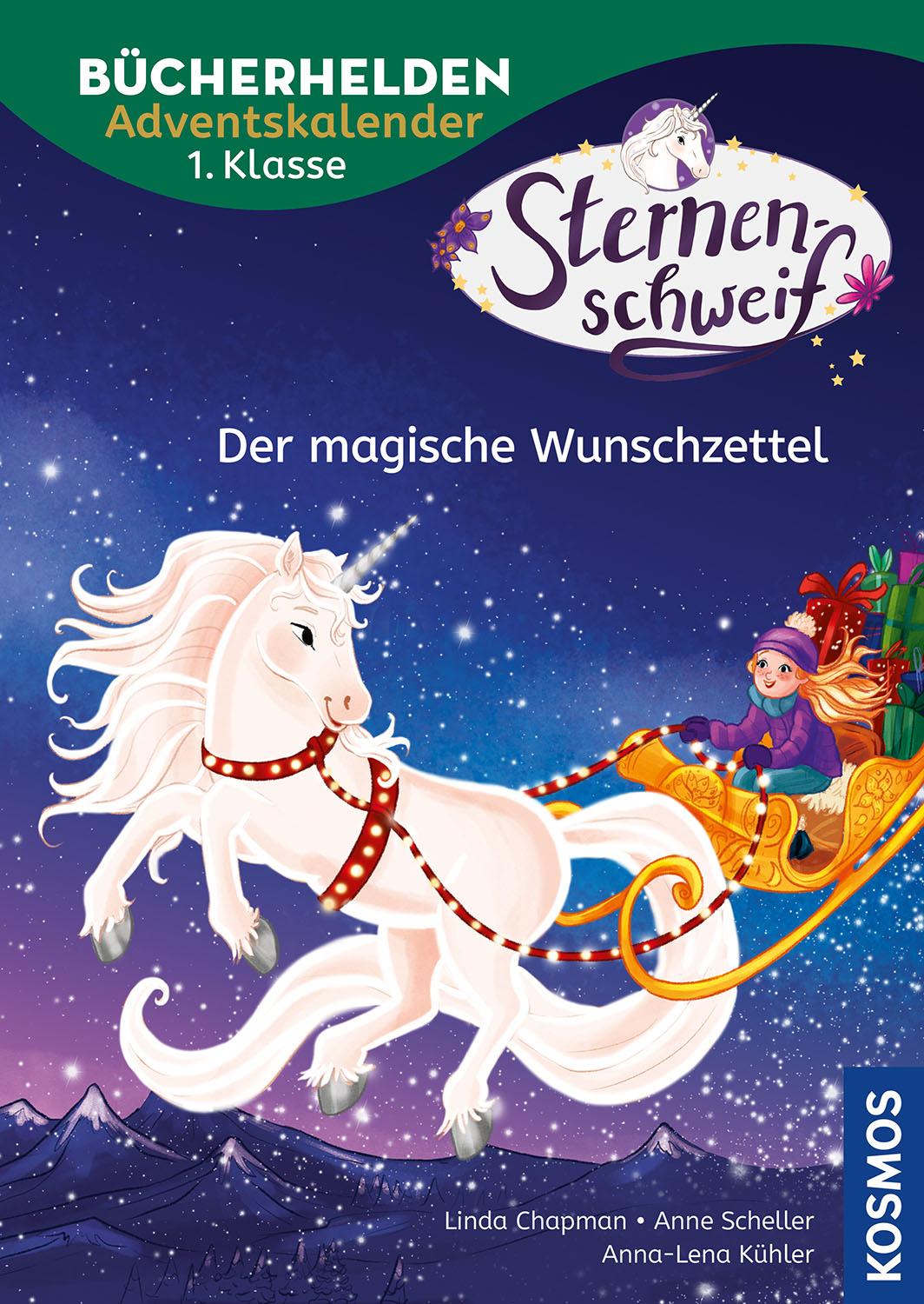 Vorderes Coverbild Sternenschweif, Bücherhelden 1. Klasse, Adventskalender, Der magische Wunschzettel