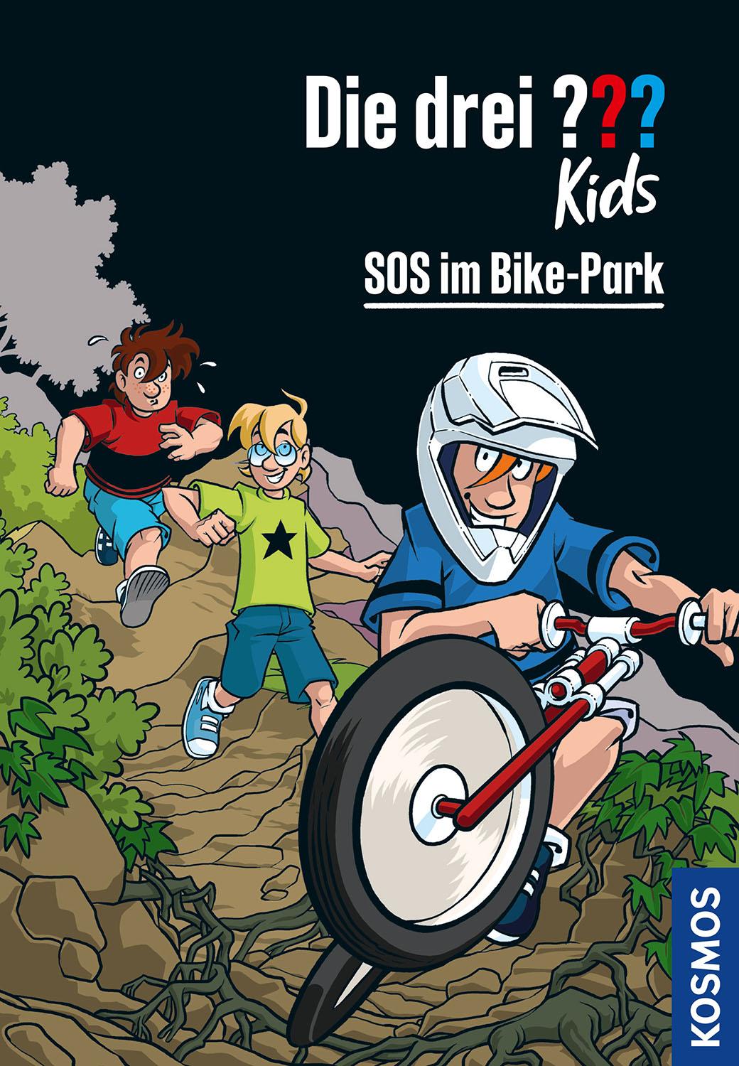 Vorderes Coverbild Die drei ??? Kids,103, SOS im Bike-Park