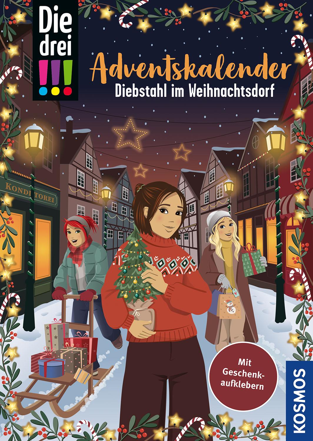 Vorderes Coverbild Die drei !!!, Diebstahl im Weihnachtsdorf