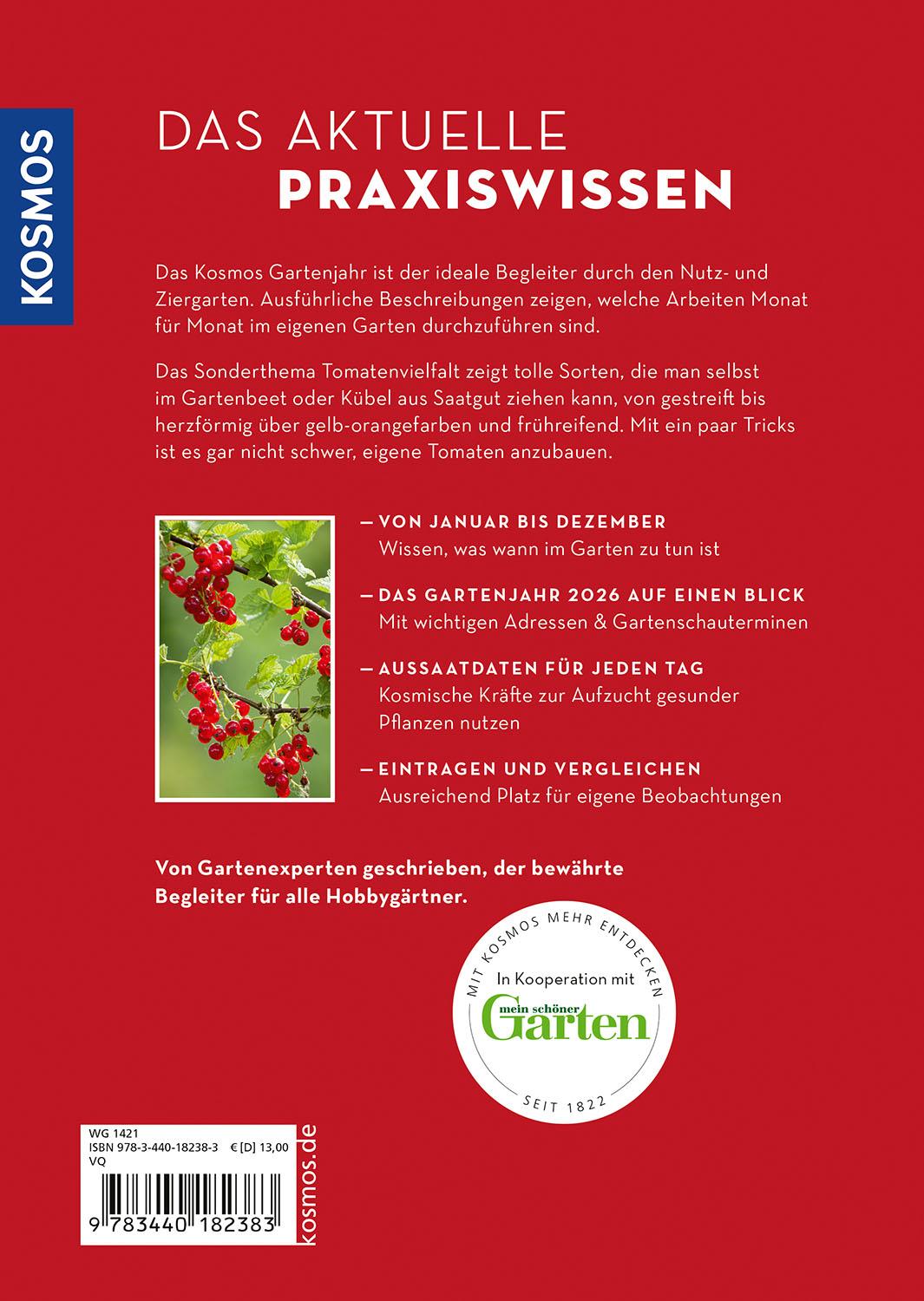 Beispielinhalt (Bild) Kosmos Gartenjahr 2026