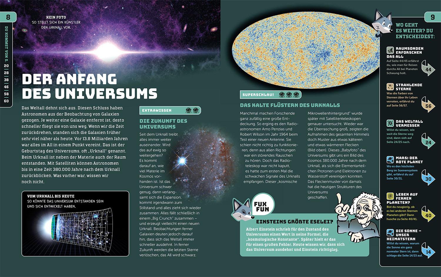 Beispielinhalt (Bild) Kosmos SchlauFUX - Weltraum