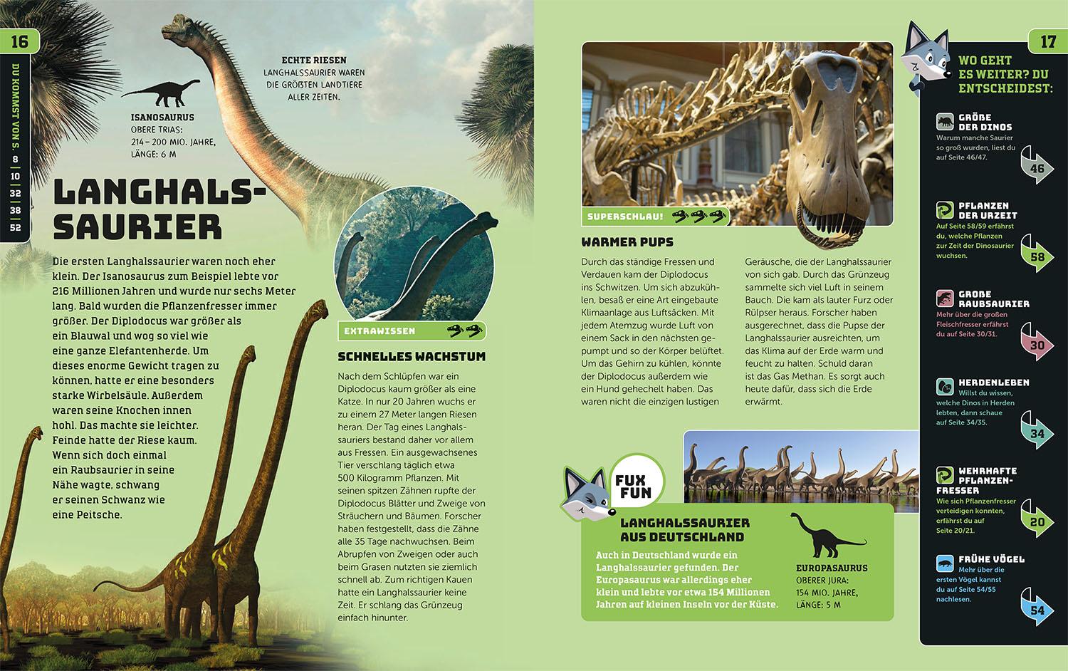 Beispielinhalt (Bild) Kosmos SchlauFUX - Dinosaurier