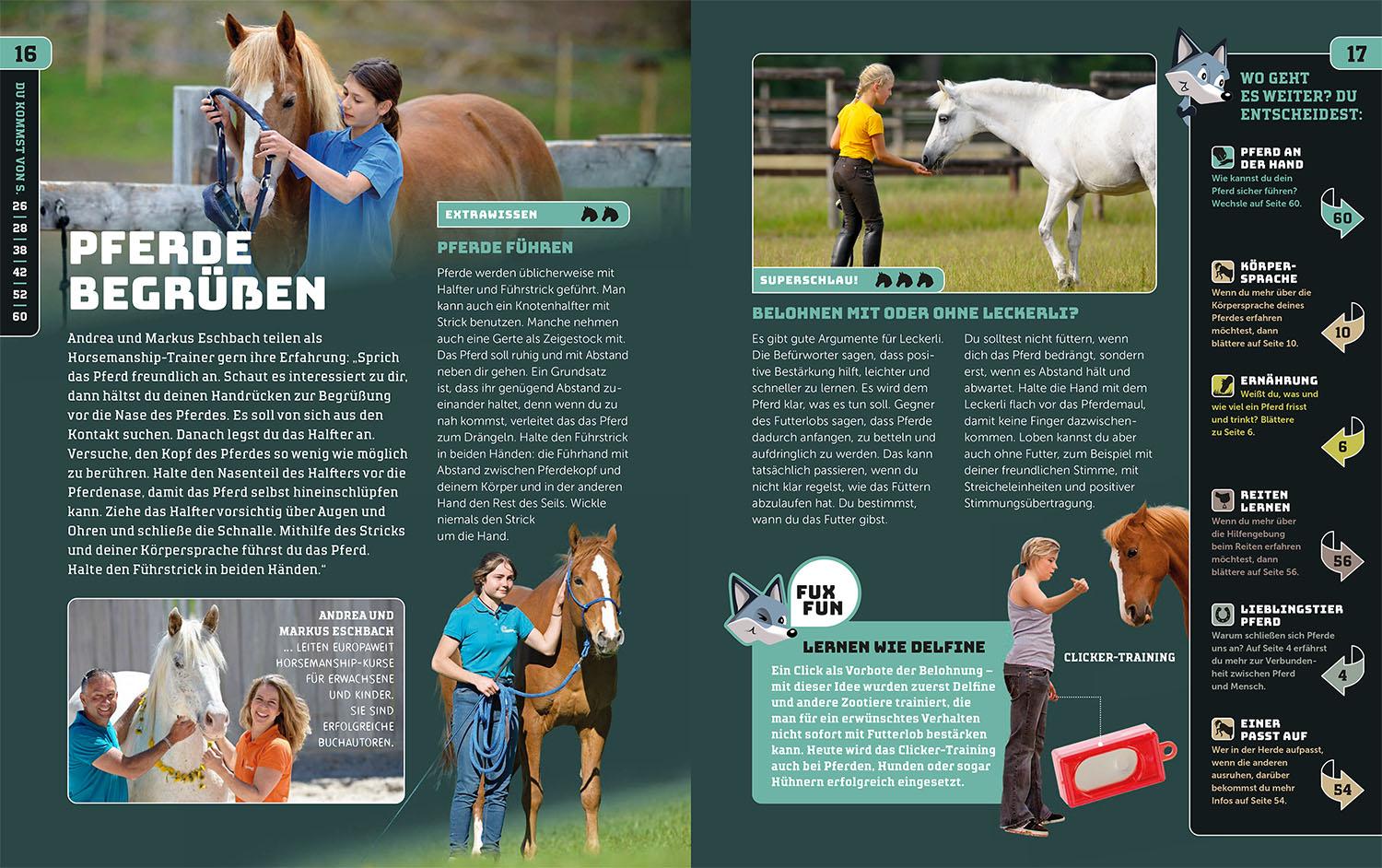 Beispielinhalt (Bild) Kosmos SchlauFUX - Pferde und Ponys