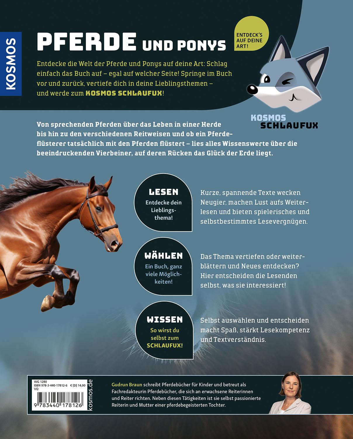 Rückseitencover Kosmos SchlauFUX - Pferde und Ponys