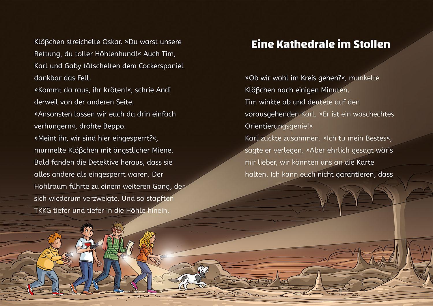 Beispielinhalt (Bild) TKKG Junior, 2, Verschollen im Stollen