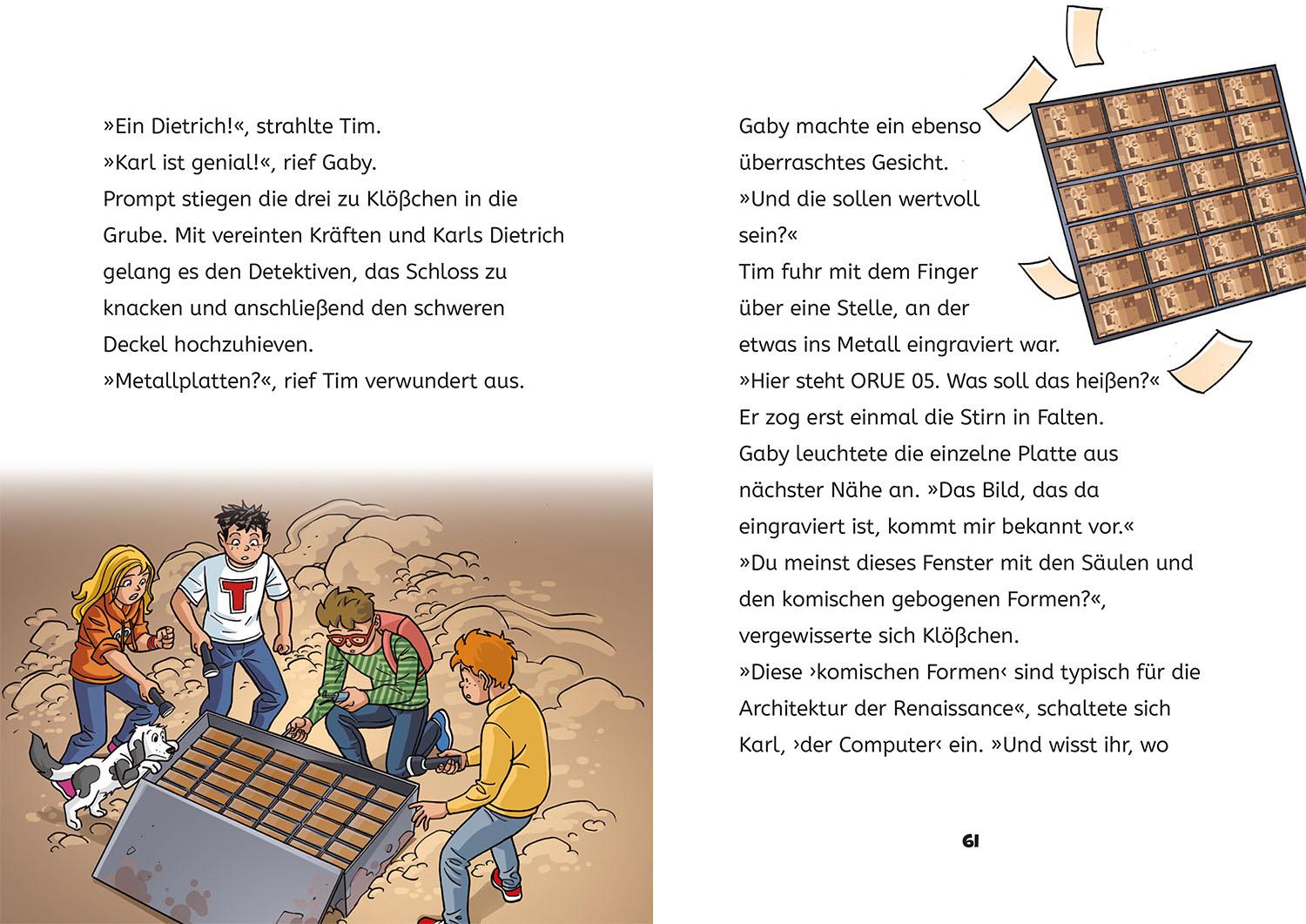 Beispielinhalt (Bild) TKKG Junior, 2, Verschollen im Stollen