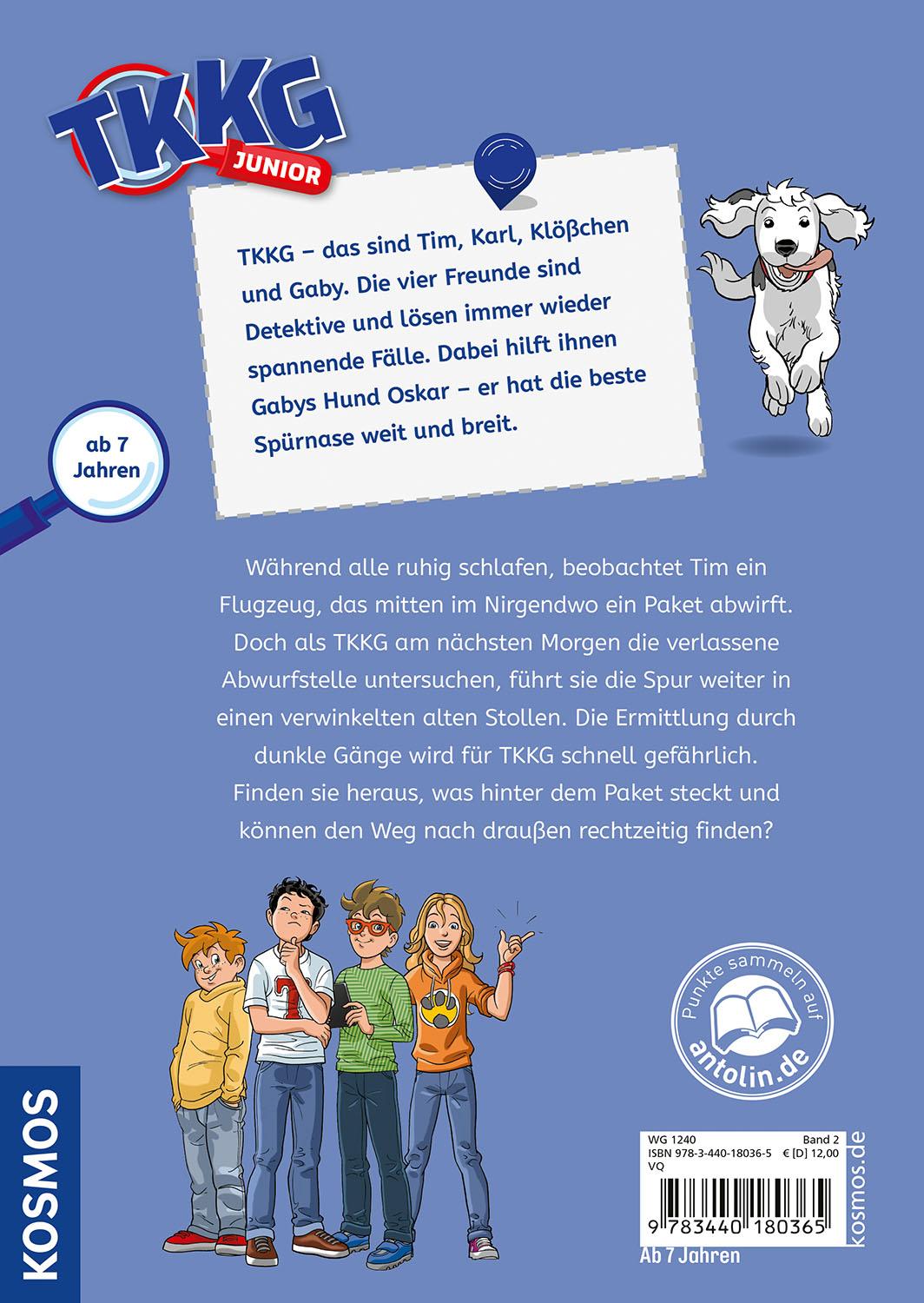 Rückseitencover TKKG Junior, 2, Verschollen im Stollen