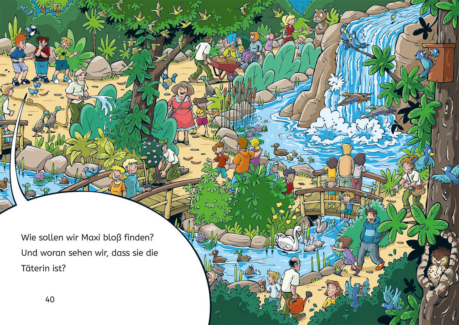 Beispielinhalt (Bild) Die drei ??? Kids, Bücherhelden 1. Klasse, Diebe im Tierpark