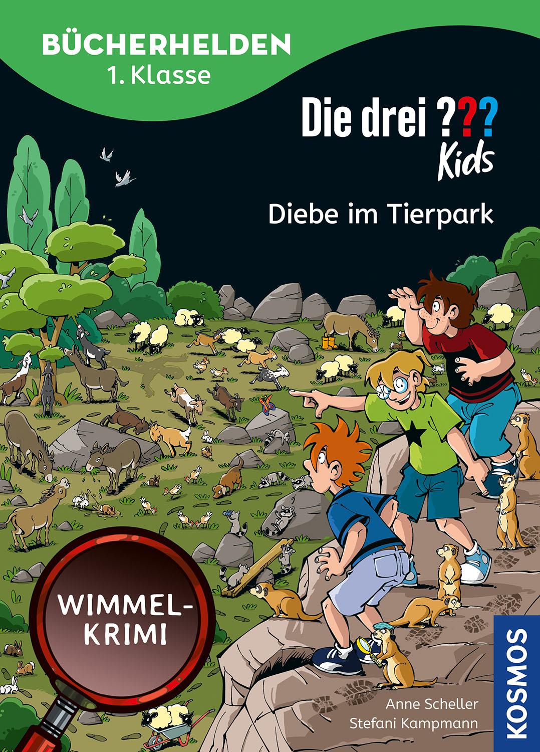 Vorderes Coverbild Die drei ??? Kids, Bücherhelden 1. Klasse, Diebe im Tierpark