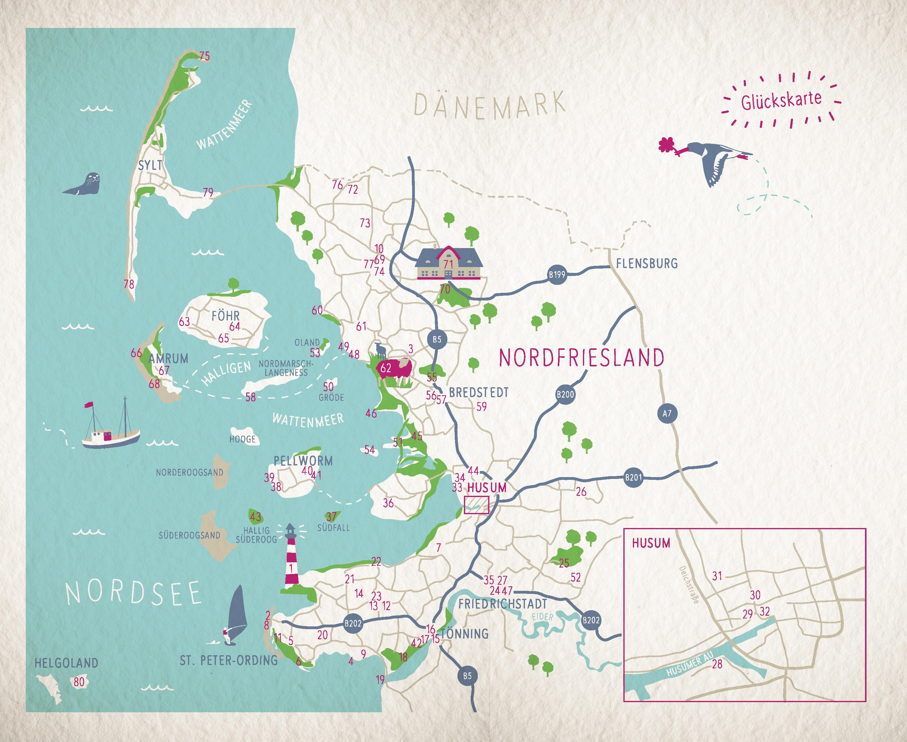 Beispielinhalt (Bild) Glücksorte in Nordfriesland