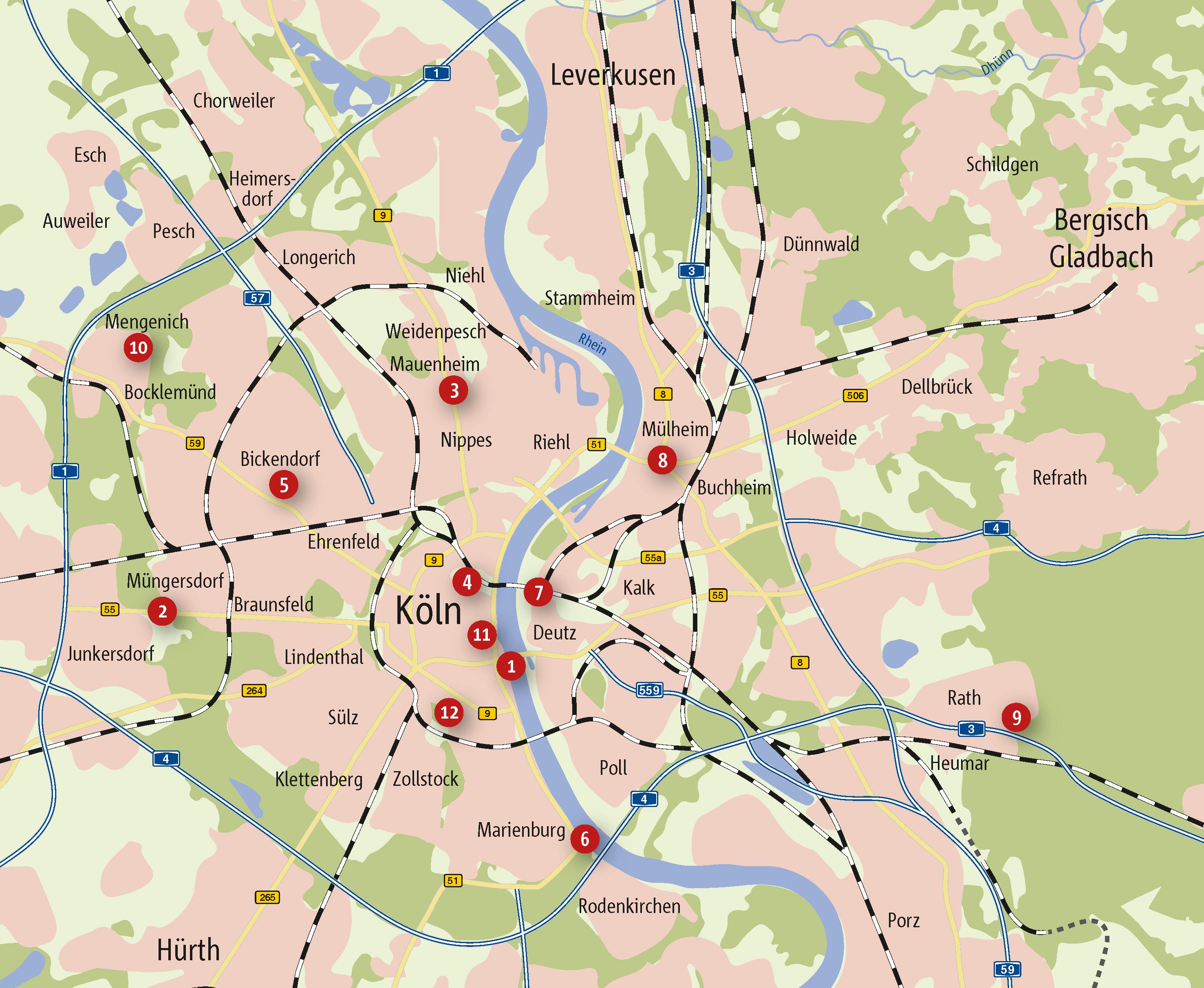 Beispielinhalt (Bild) Zu Fuß durch Köln