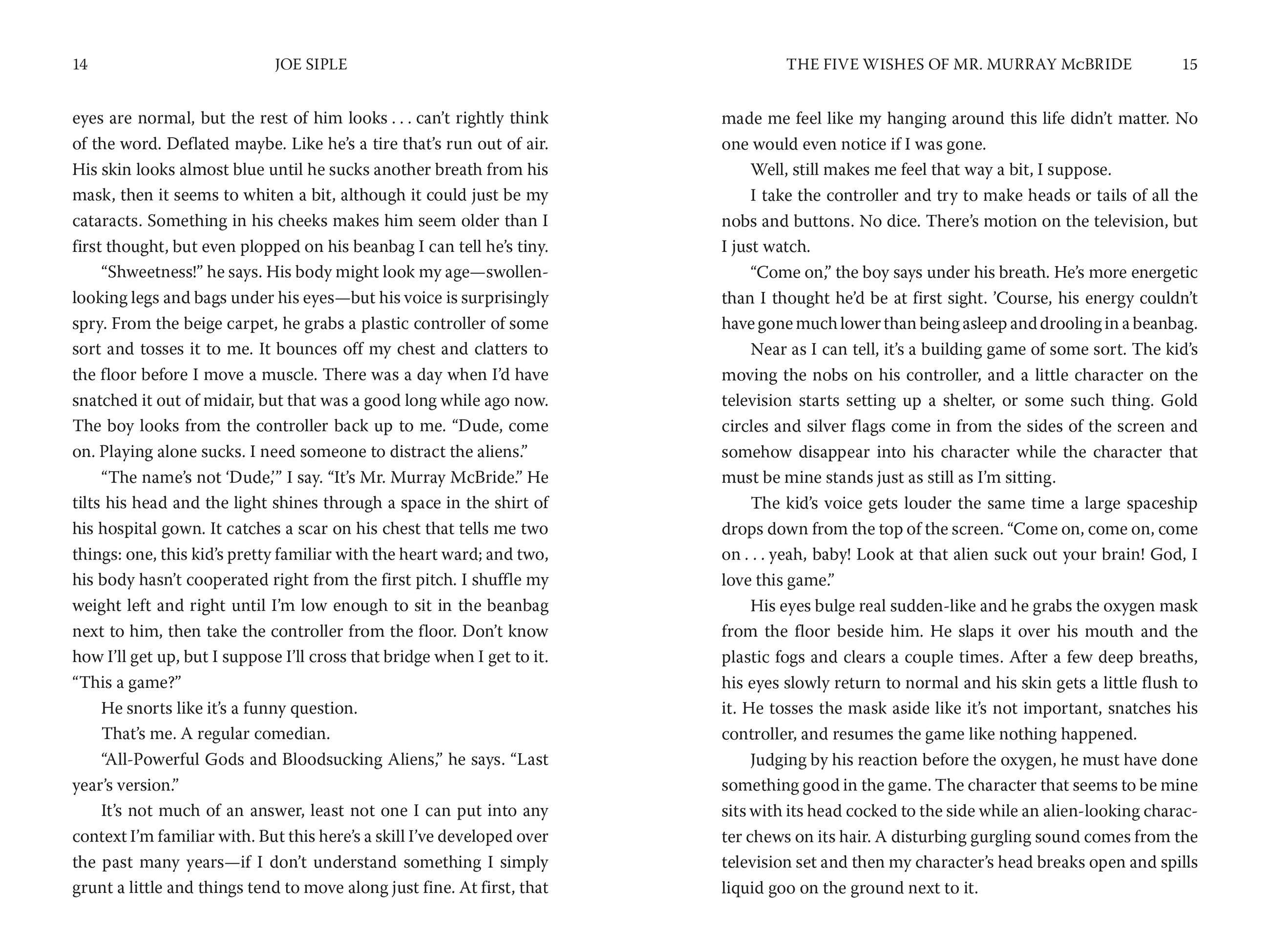 Beispielinhalt (Bild) The Five Wishes of Mr. Murray McBride