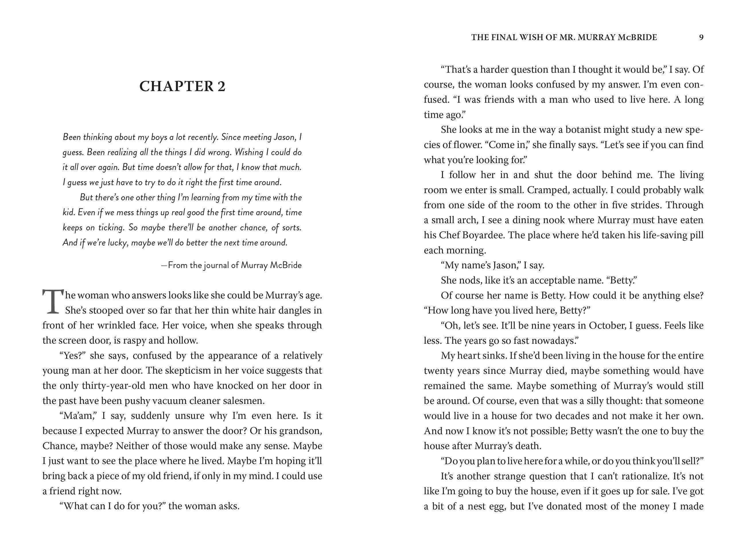 Beispielinhalt (Bild) The Final Wish of Mr. Murray McBride