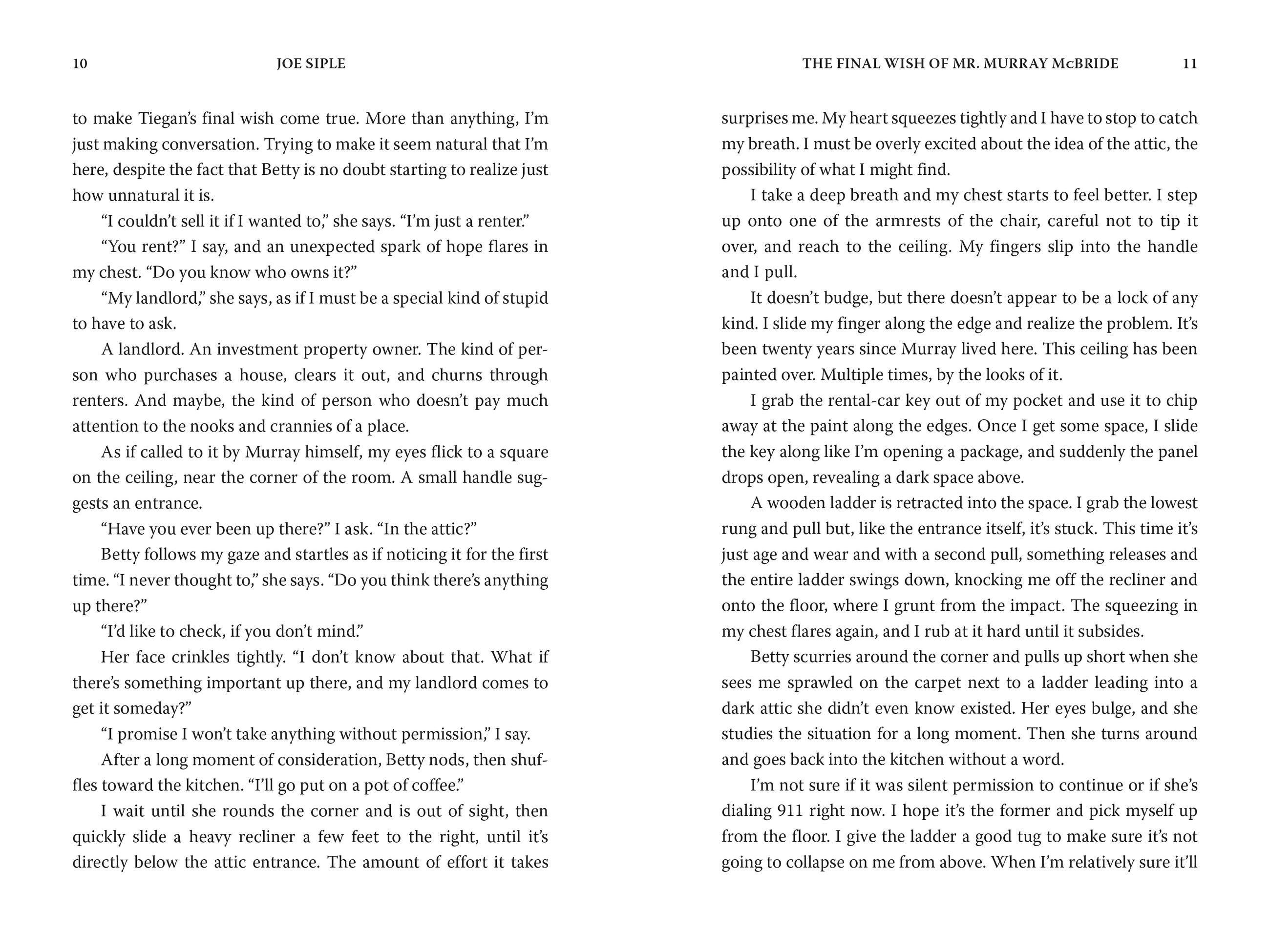 Beispielinhalt (Bild) The Final Wish of Mr. Murray McBride