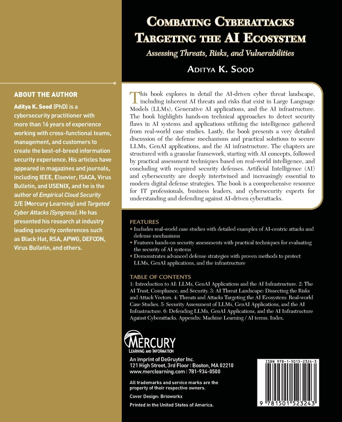 Rückseitencover Combating Cyberattacks Targeting the AI Ecosystem