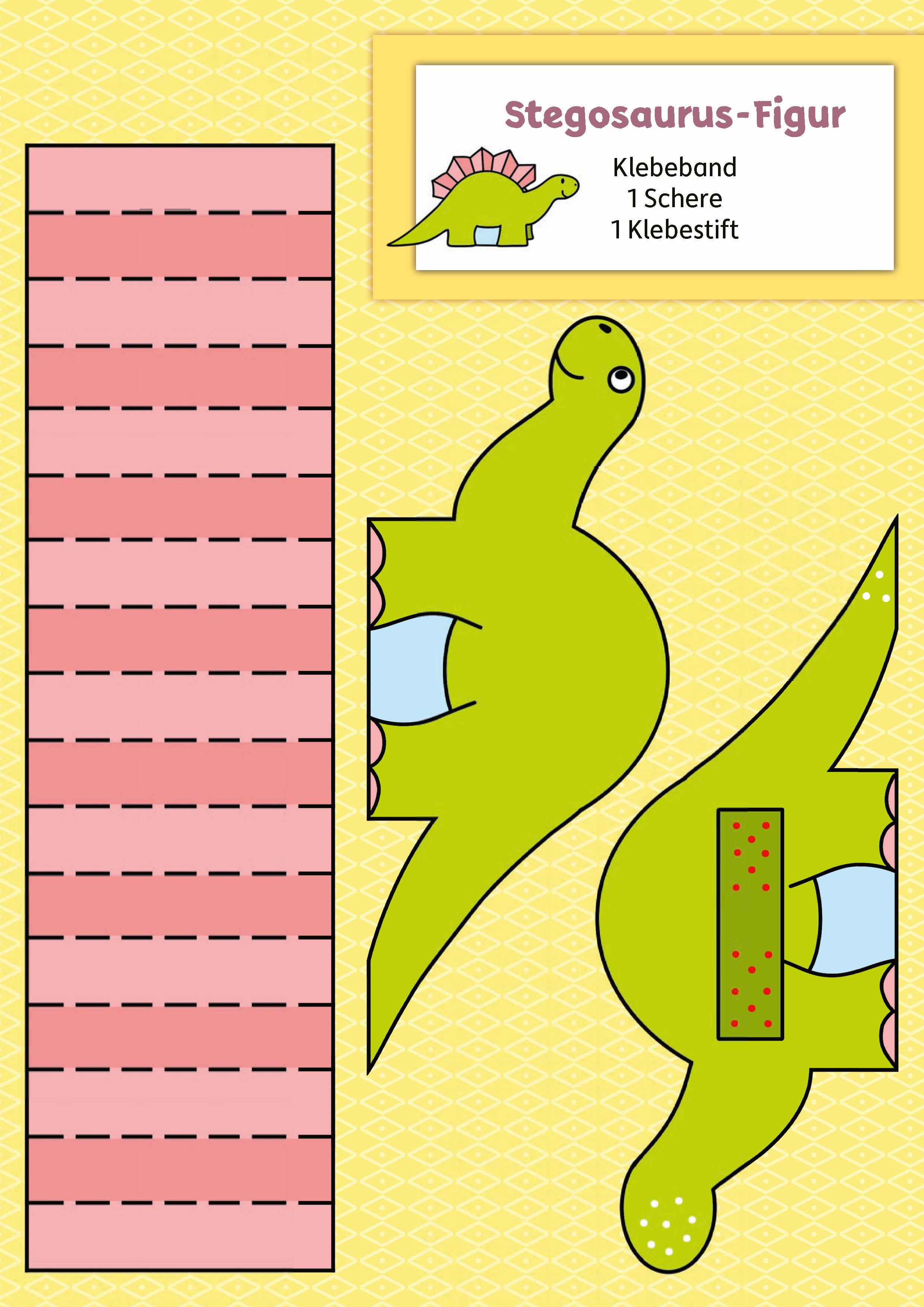 Beispielinhalt (Bild) Lass uns basteln - Bastelbuch ab 4 Jahre - Dinosaurier