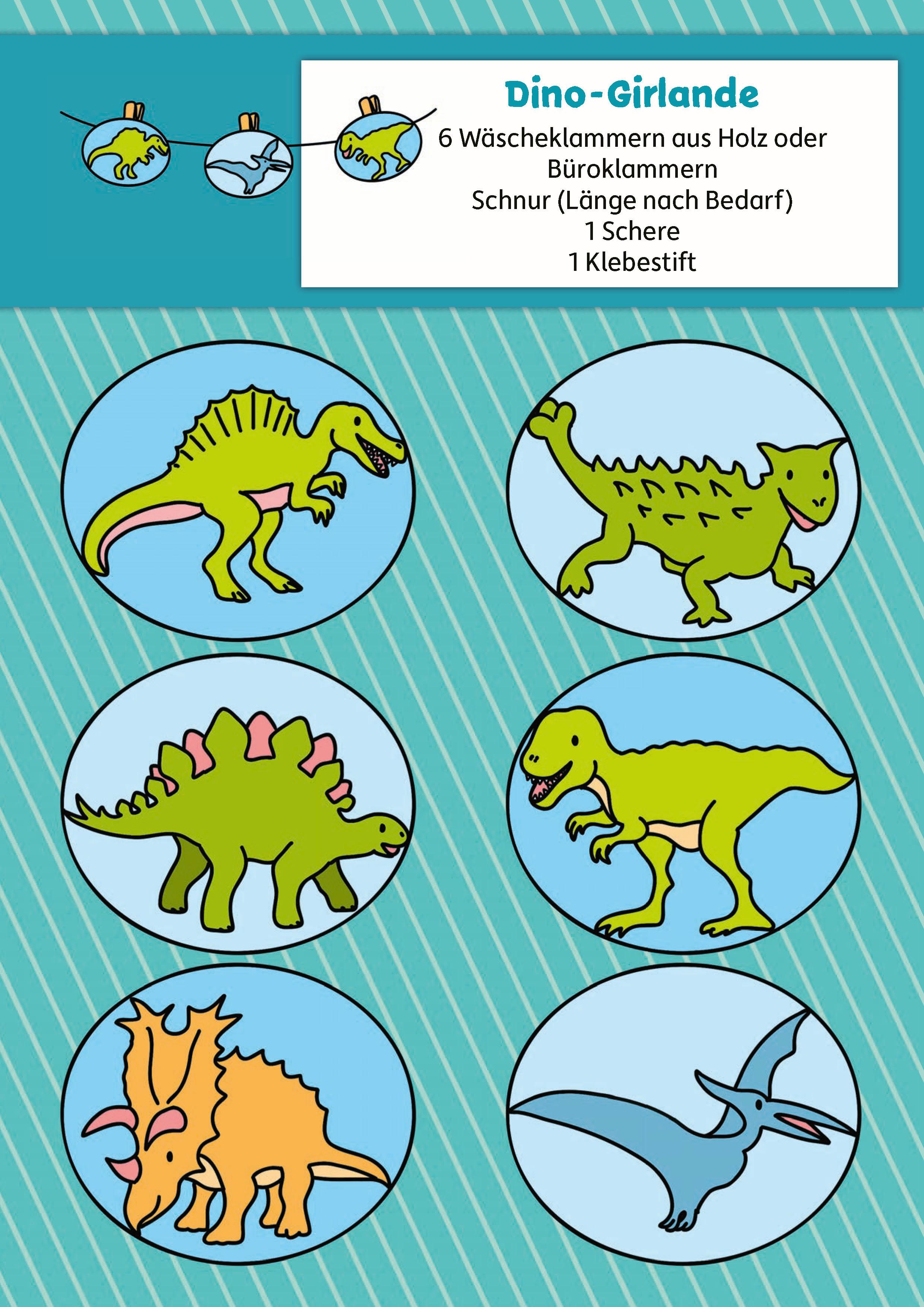 Beispielinhalt (Bild) Lass uns basteln - Bastelbuch ab 4 Jahre - Dinosaurier