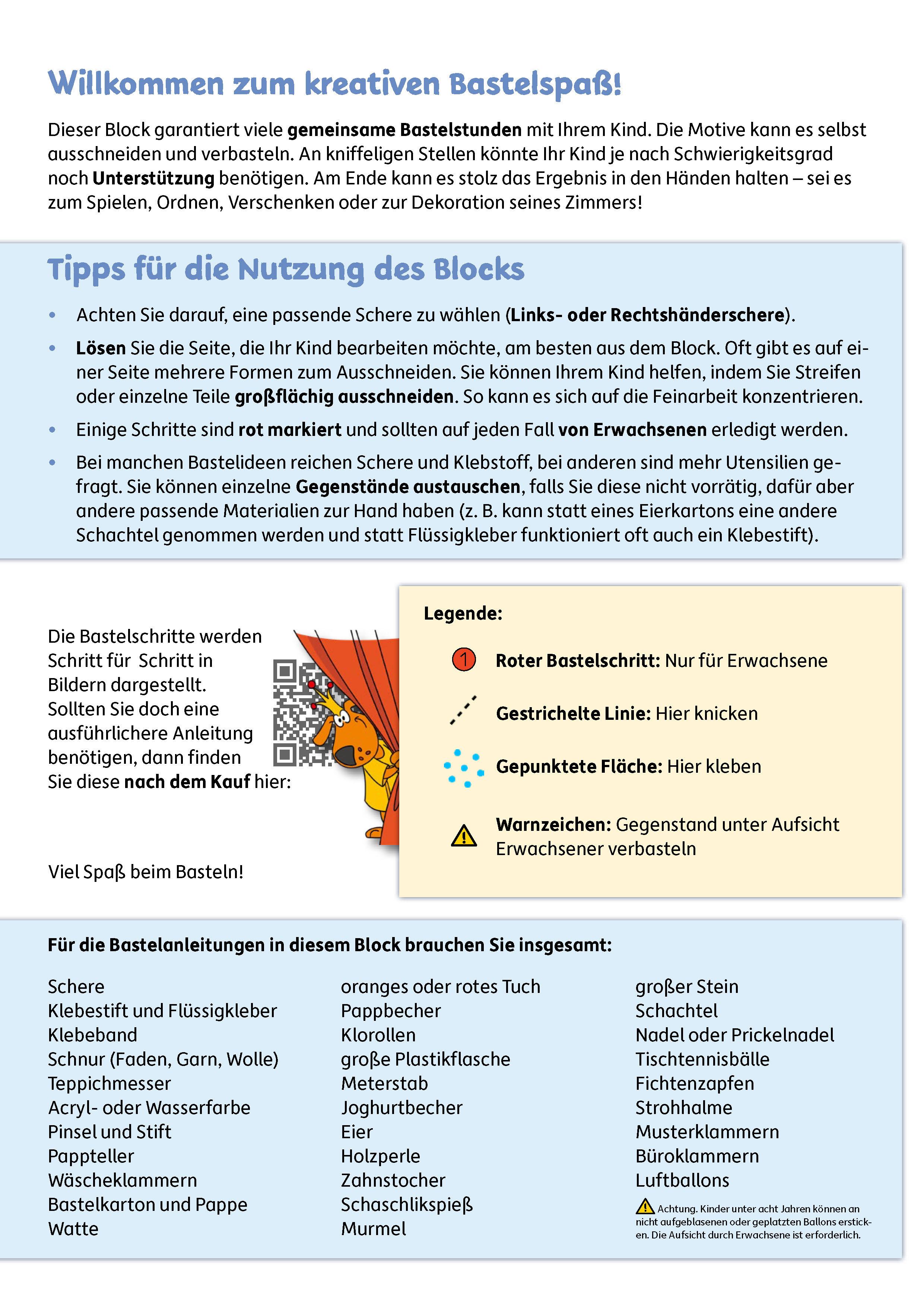 Beispielinhalt (Bild) Lass uns basteln - Bastelbuch ab 4 Jahre - Dinosaurier