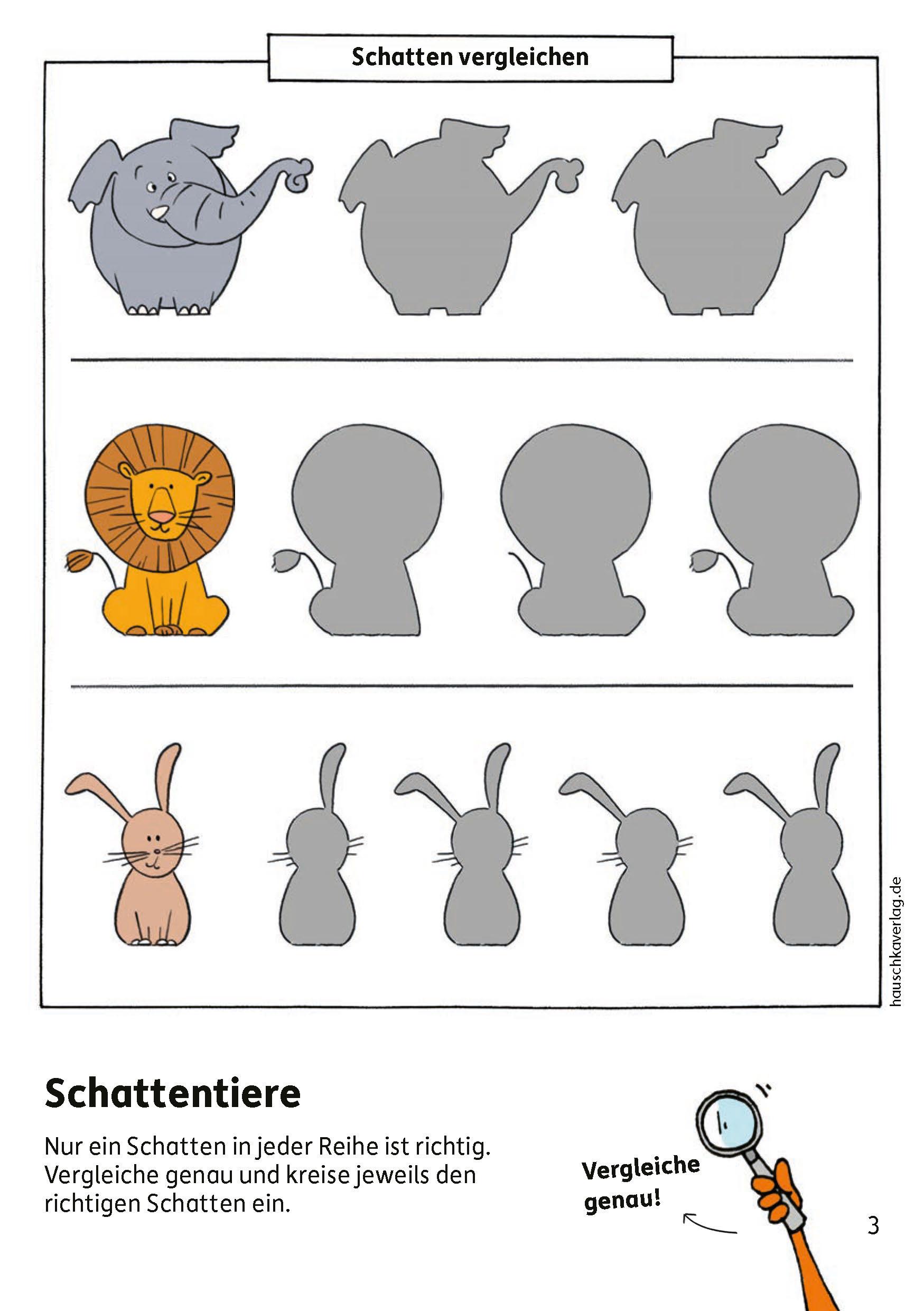 Beispielinhalt (Bild) Kindergartenblock ab 4 Jahre - Rätsel-Spaß, Konzentration und Logik