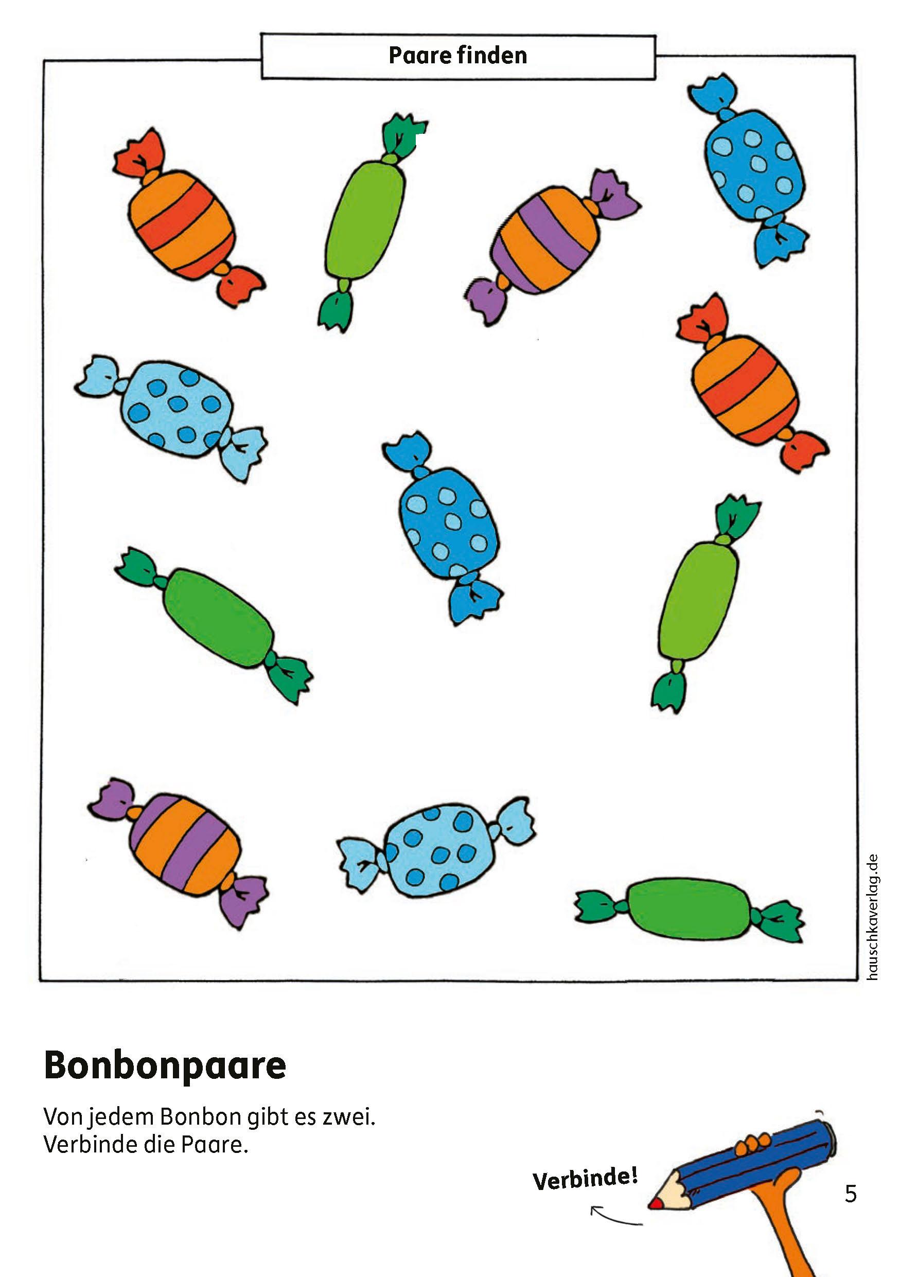Beispielinhalt (Bild) Kindergartenblock ab 4 Jahre - Rätsel-Spaß, Konzentration und Logik