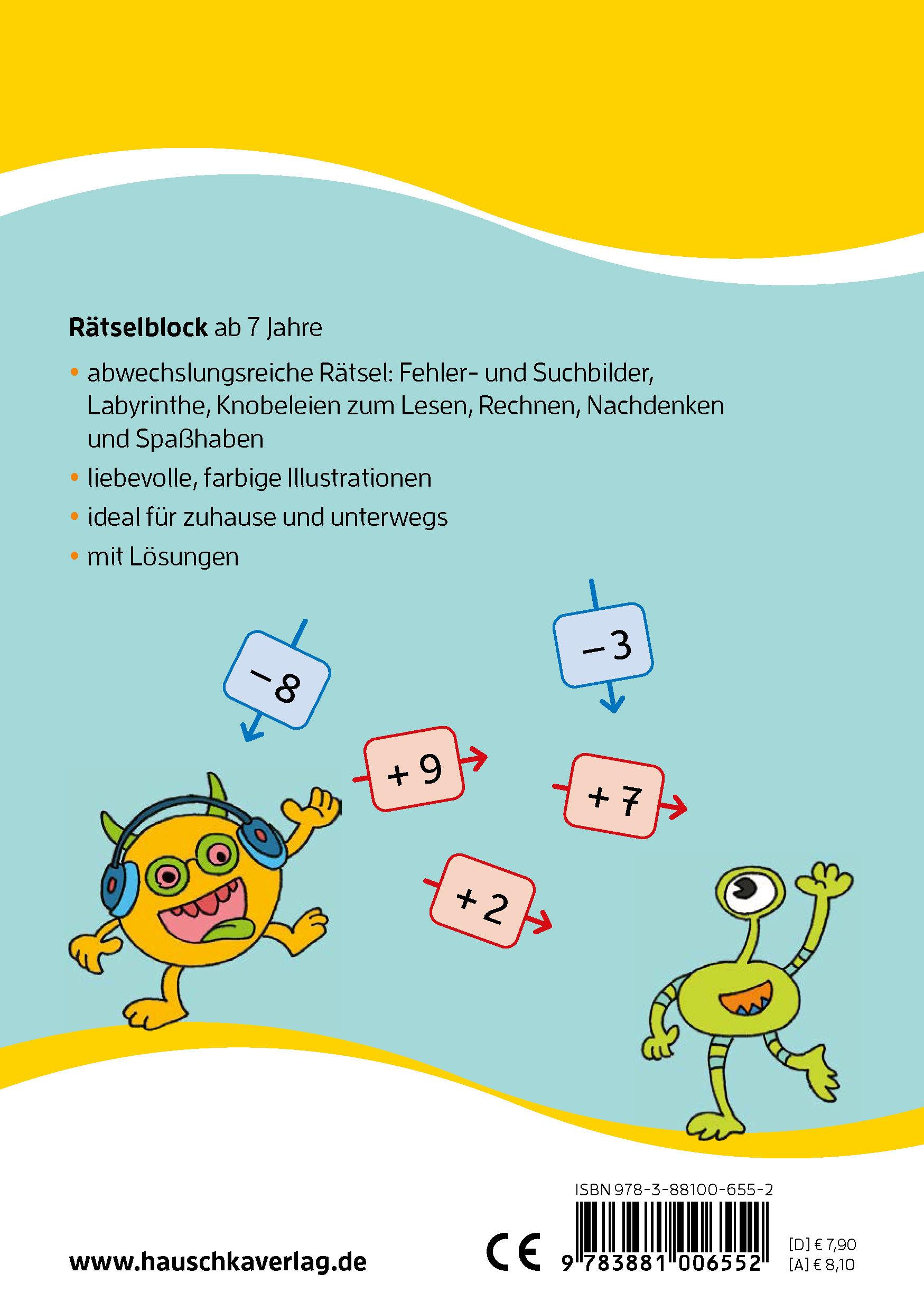 Beispielinhalt (Bild) Rätselblock ab 7 Jahre, Band 3