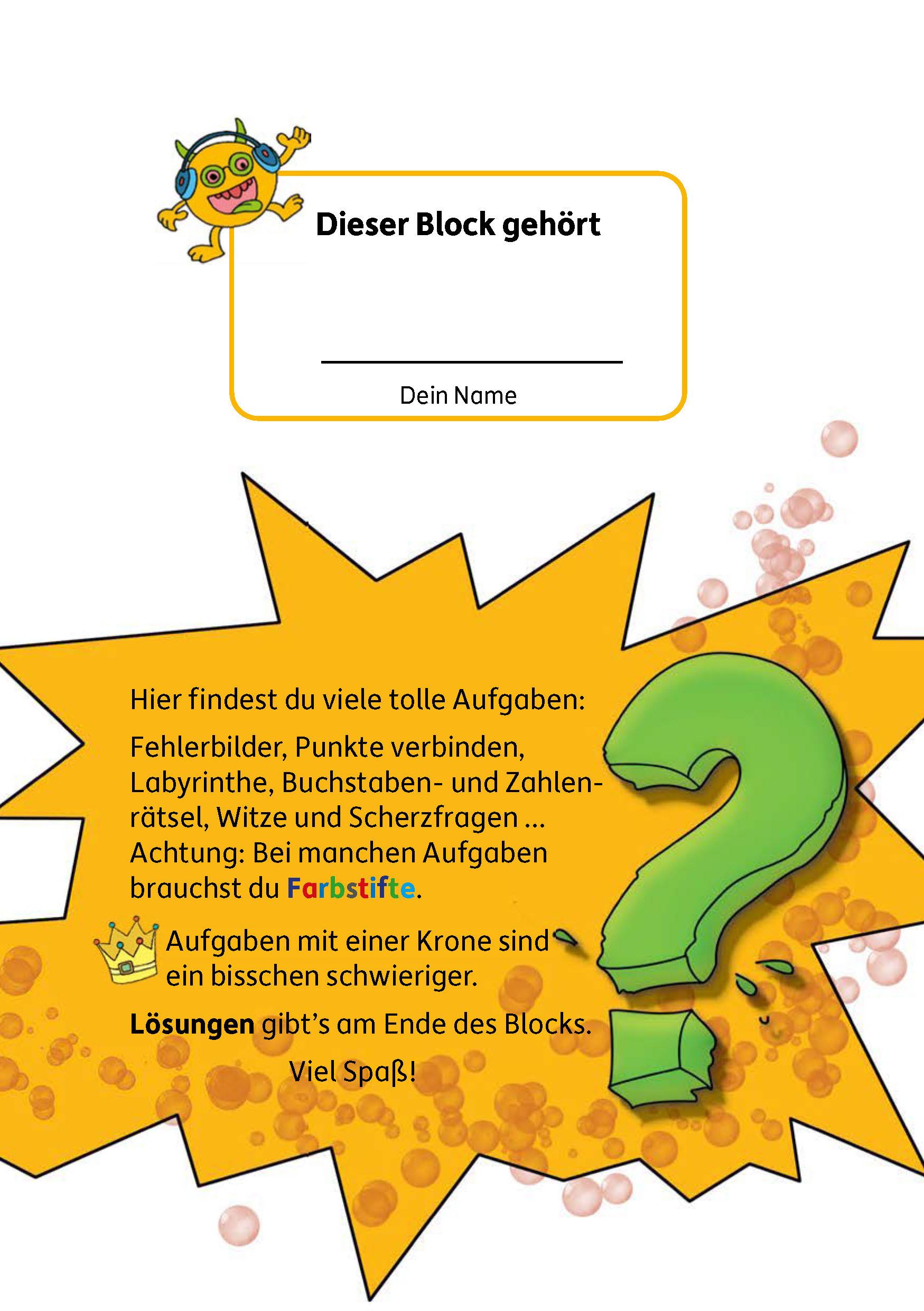 Beispielinhalt (Bild) Rätselblock ab 7 Jahre, Band 3