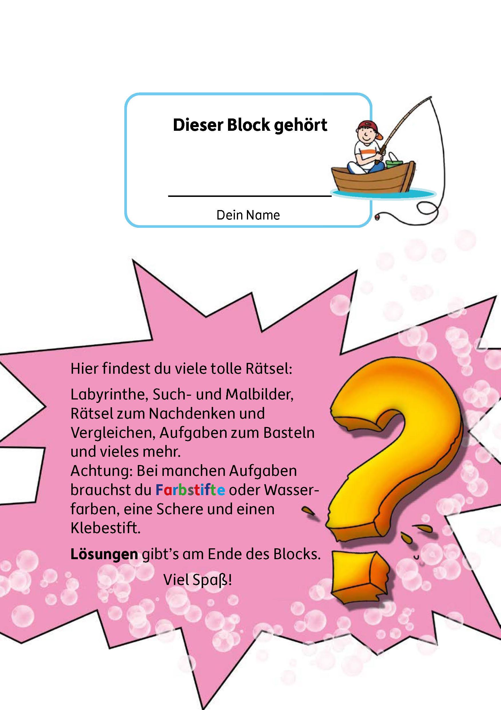 Beispielinhalt (Bild) Rätselblock ab 3 Jahre, Band 3