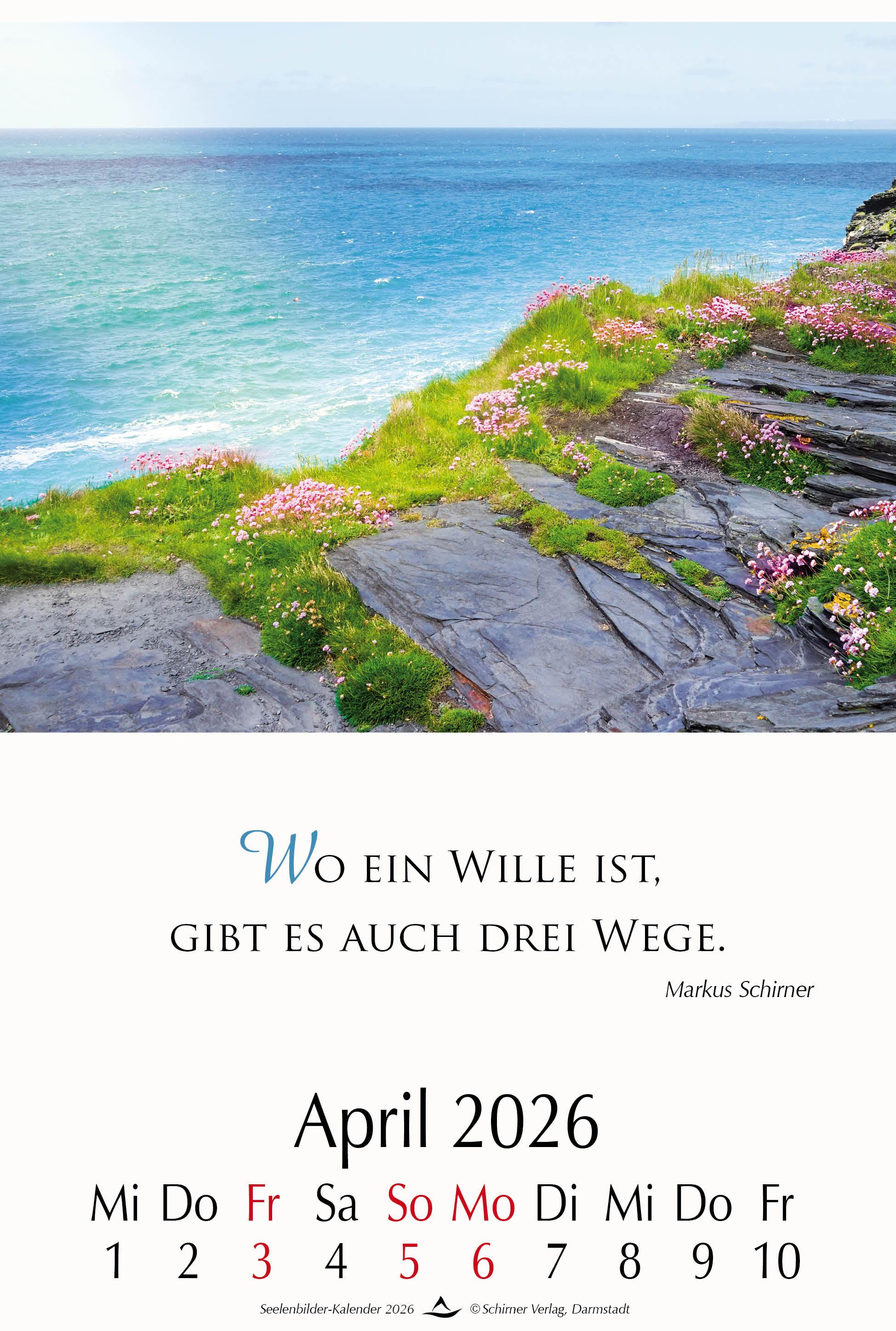 Beispielinhalt (Bild) Seelenbilder-Kalender 2026
