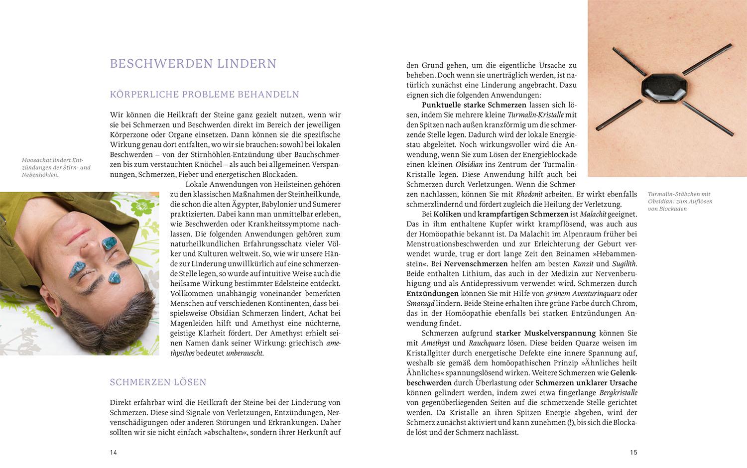 Beispielinhalt (Bild) Praxisbuch der Heilsteine für Körper, Geist und Seele