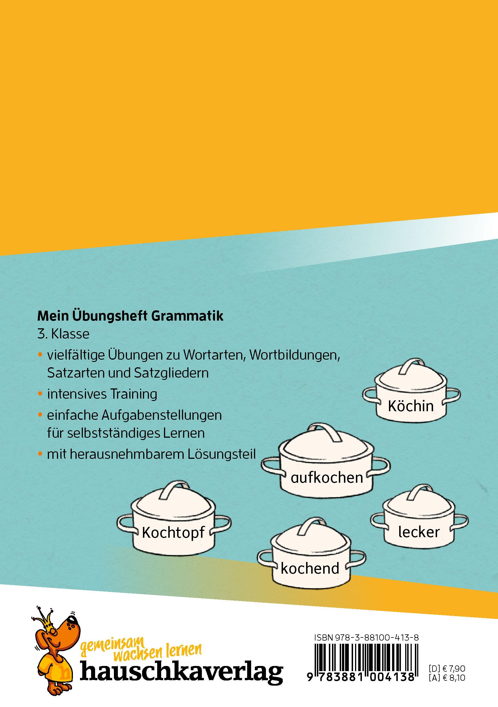 Beispielinhalt (Bild) Mein Übungsheft Grammatik 3. Klasse