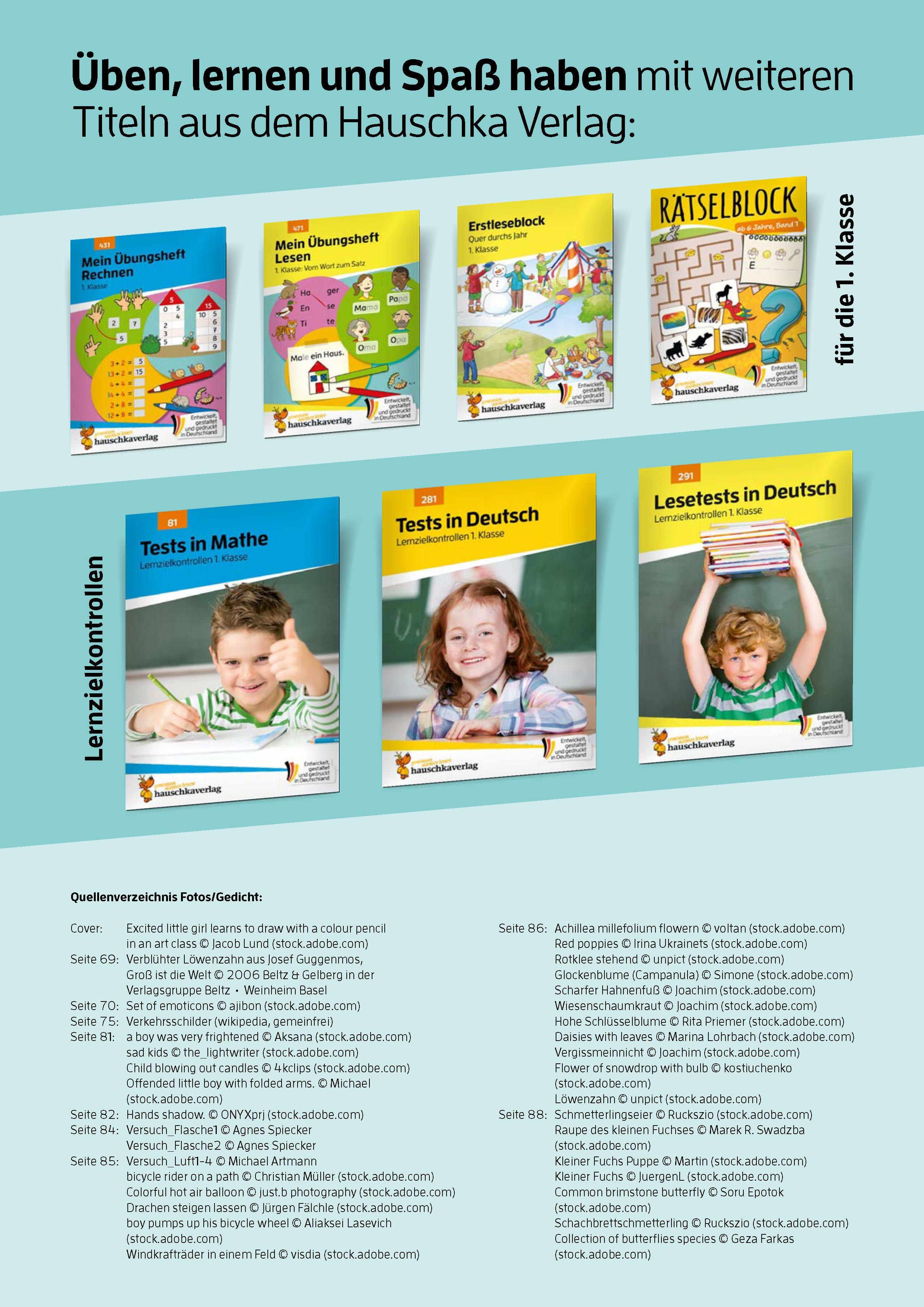 Beispielinhalt (Bild) Erfolgreich durch die 1. Klasse - Mathe, Deutsch, Sachunterricht