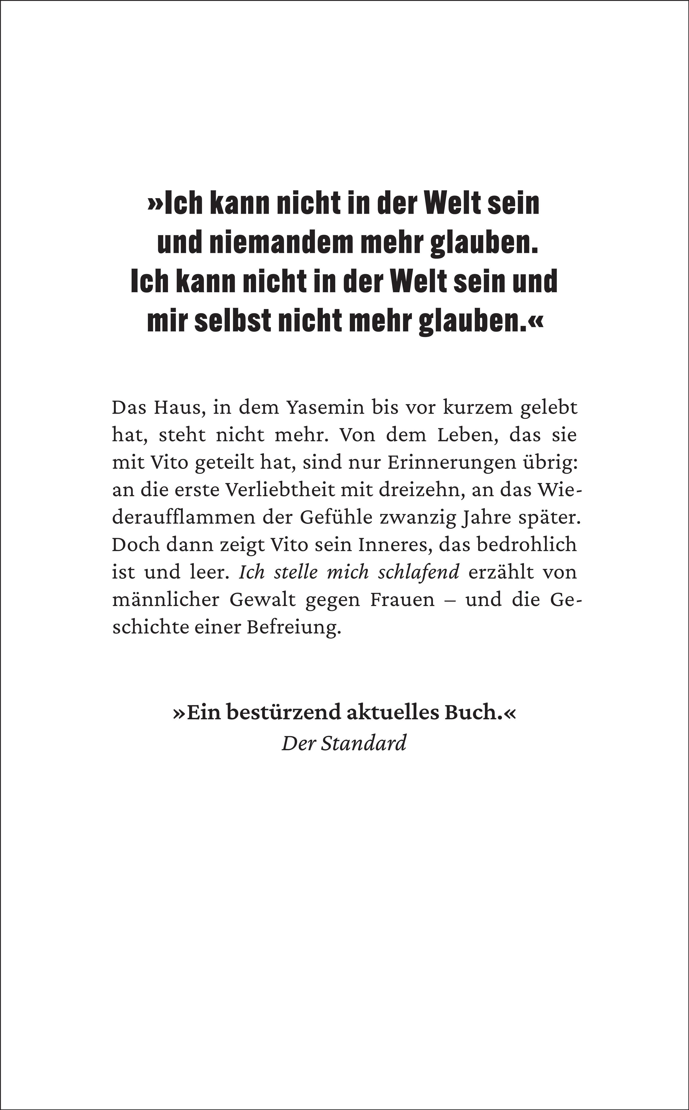 Rückseitencover Ich stelle mich schlafend