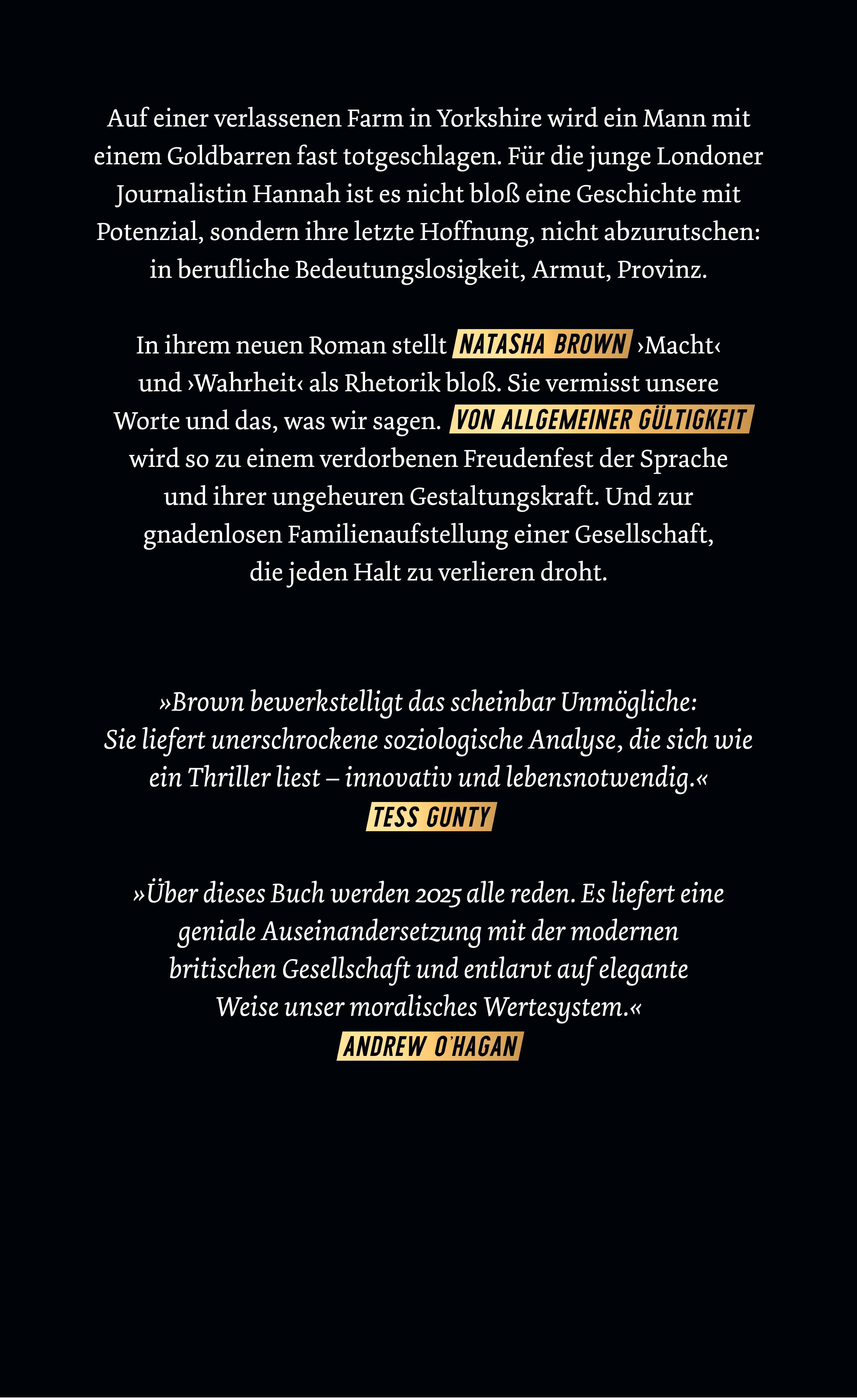 Rückseitencover Von allgemeiner Gültigkeit