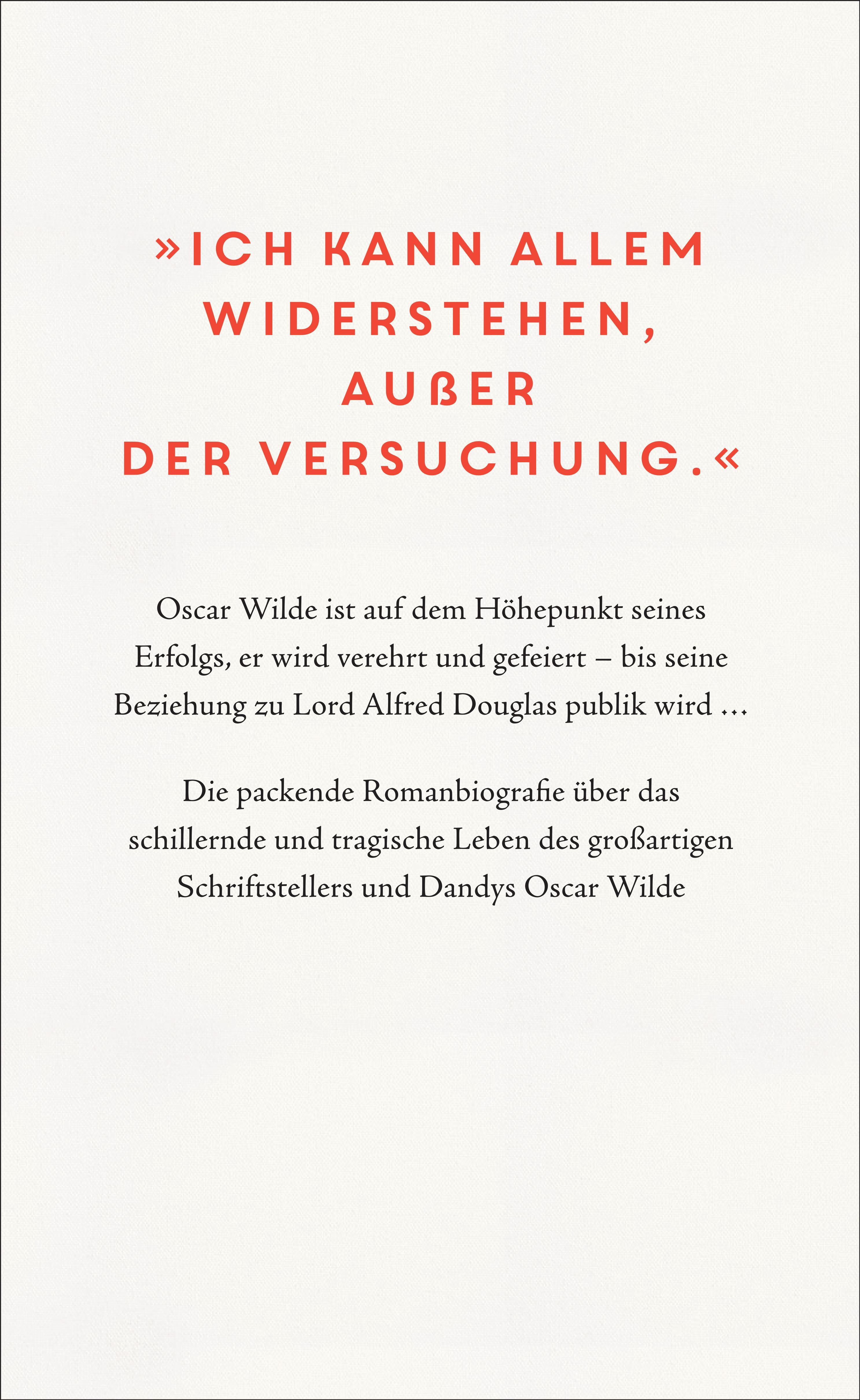 Rückseitencover Das Bildnis des Oscar Wilde