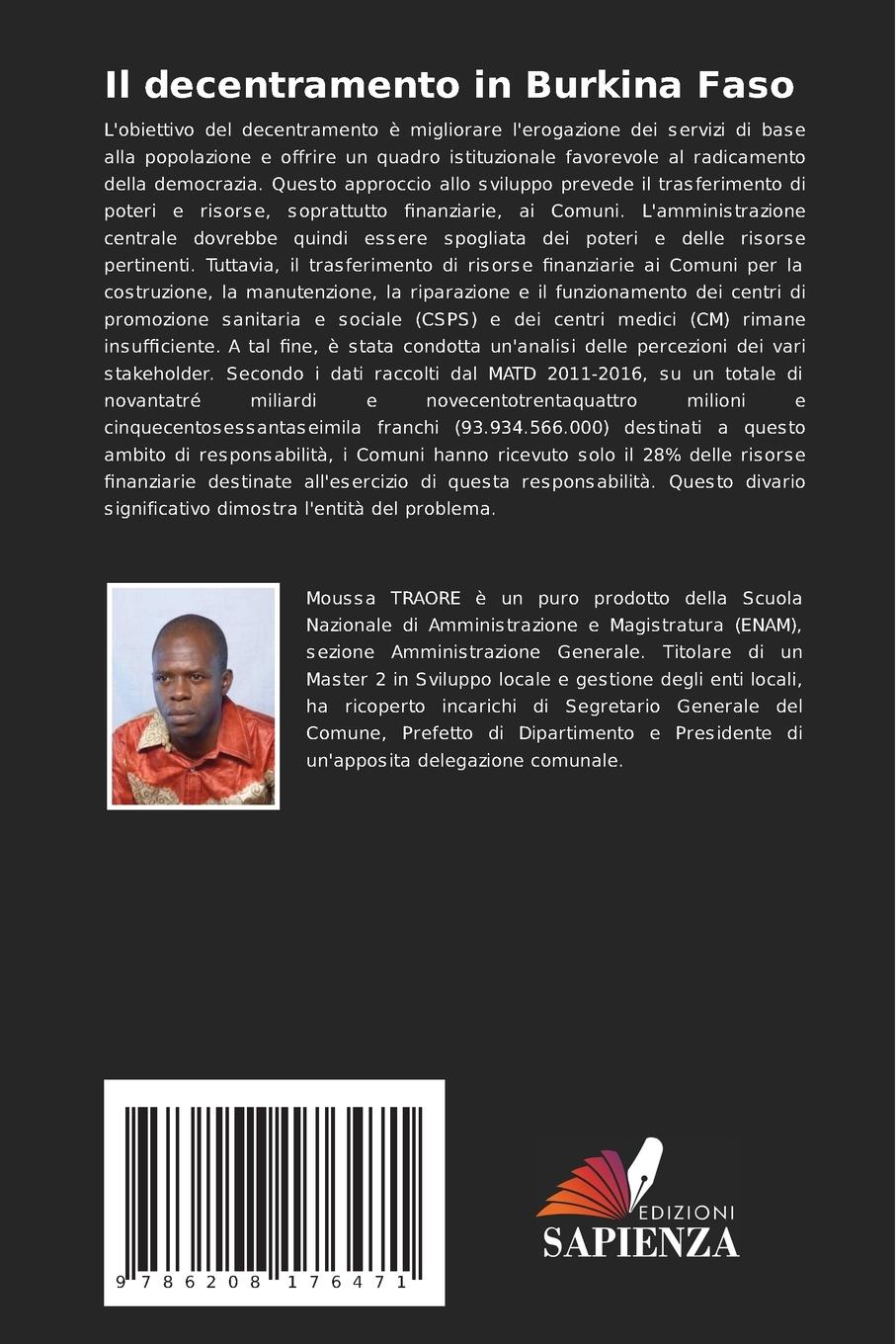 Rückseitencover Il decentramento in Burkina Faso