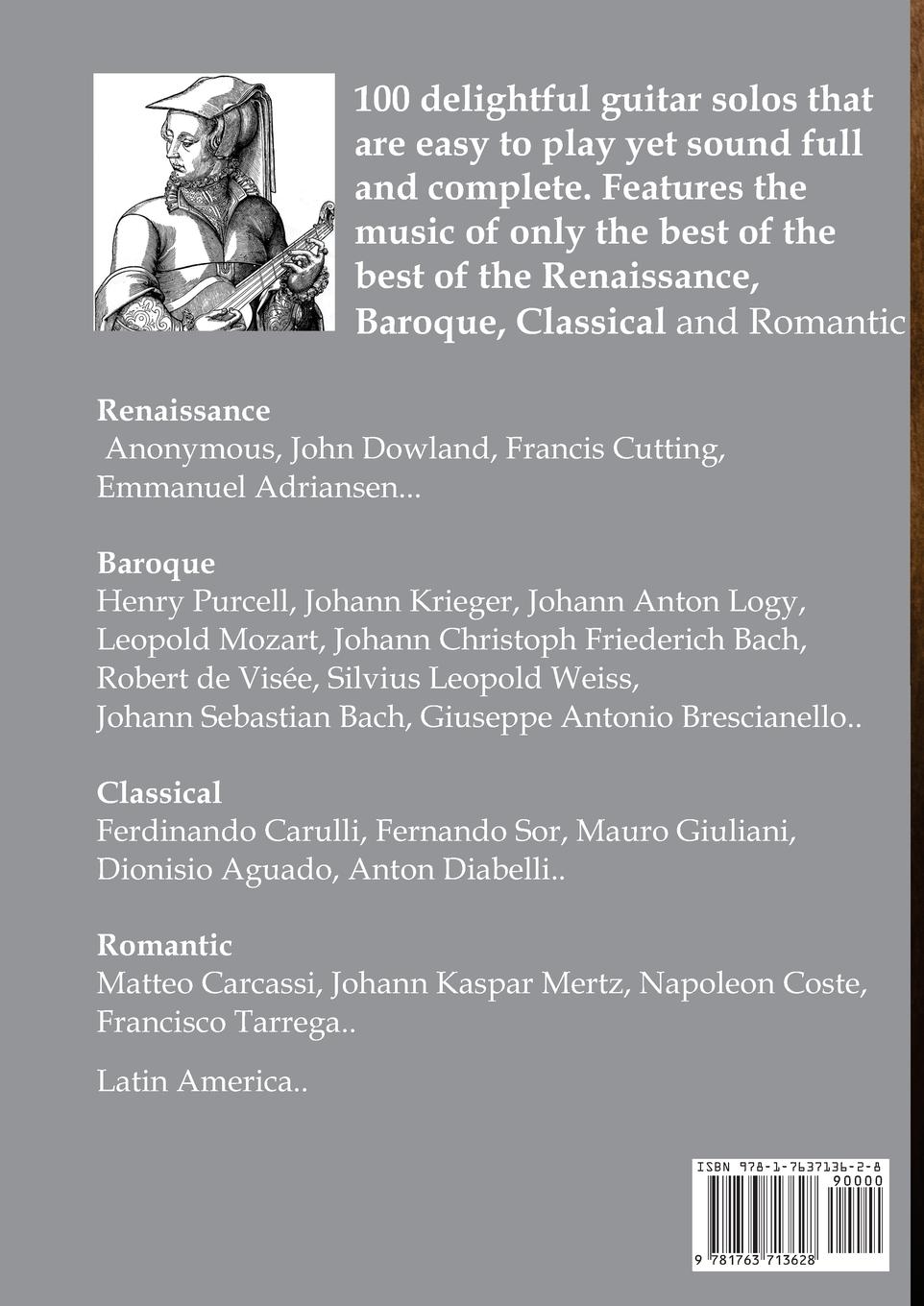 Rückseitencover 100 Easy Classical Guitar pieces Book 1&2